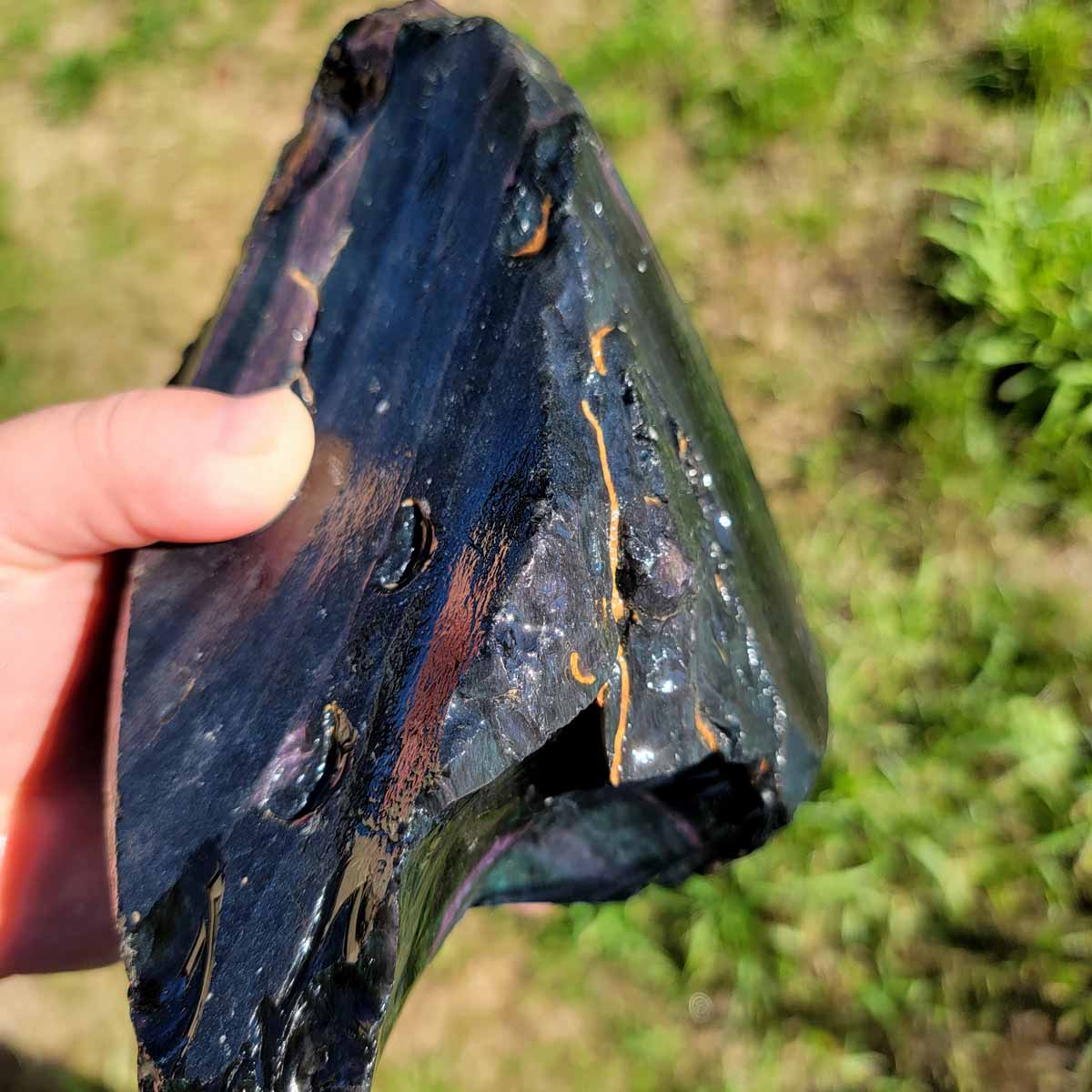 Highgrade Mexican Velvet Obsidian Rough Chunk!