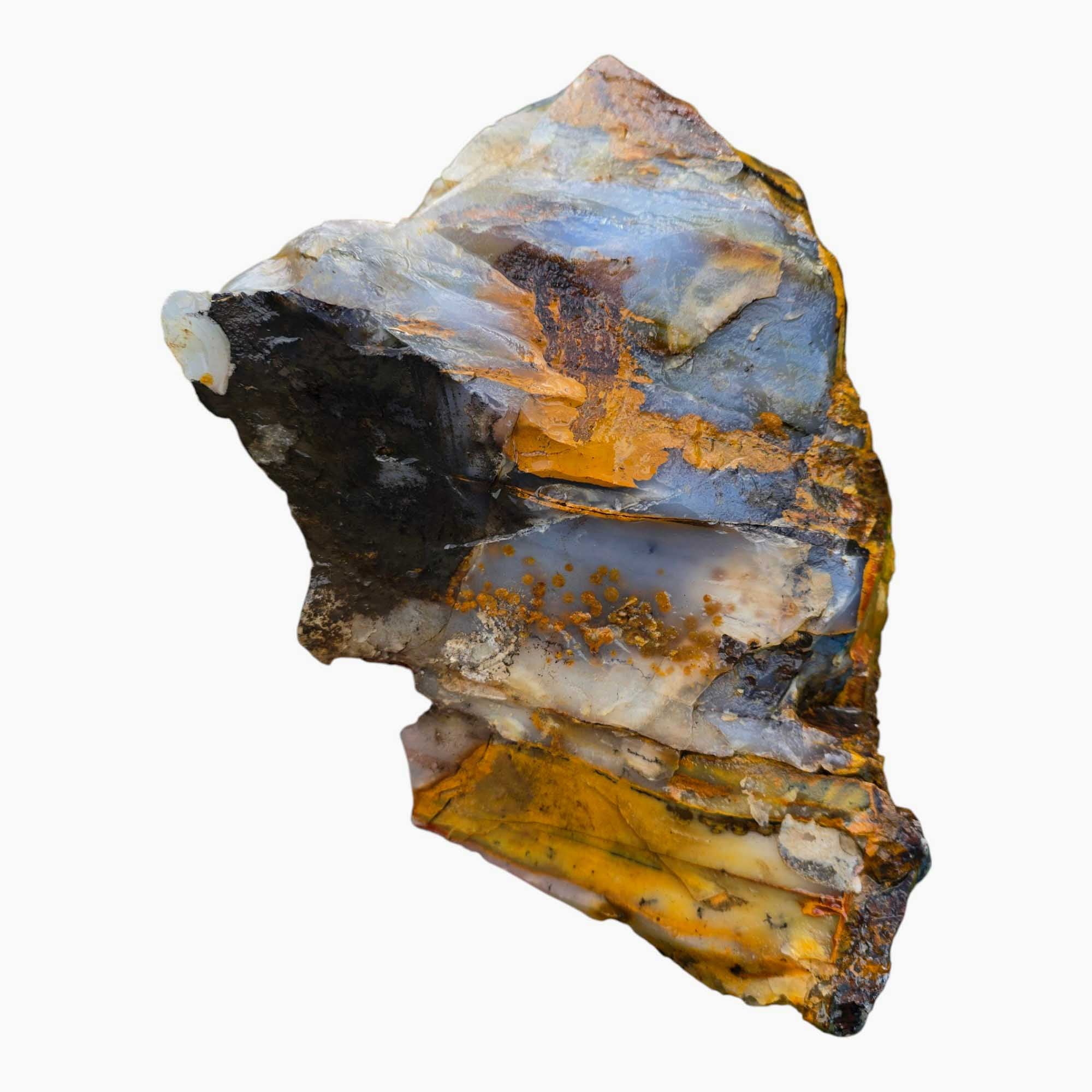 Old Stock Polka Dot Agate Blue Ice Lapidary Cutting Rough Chunk