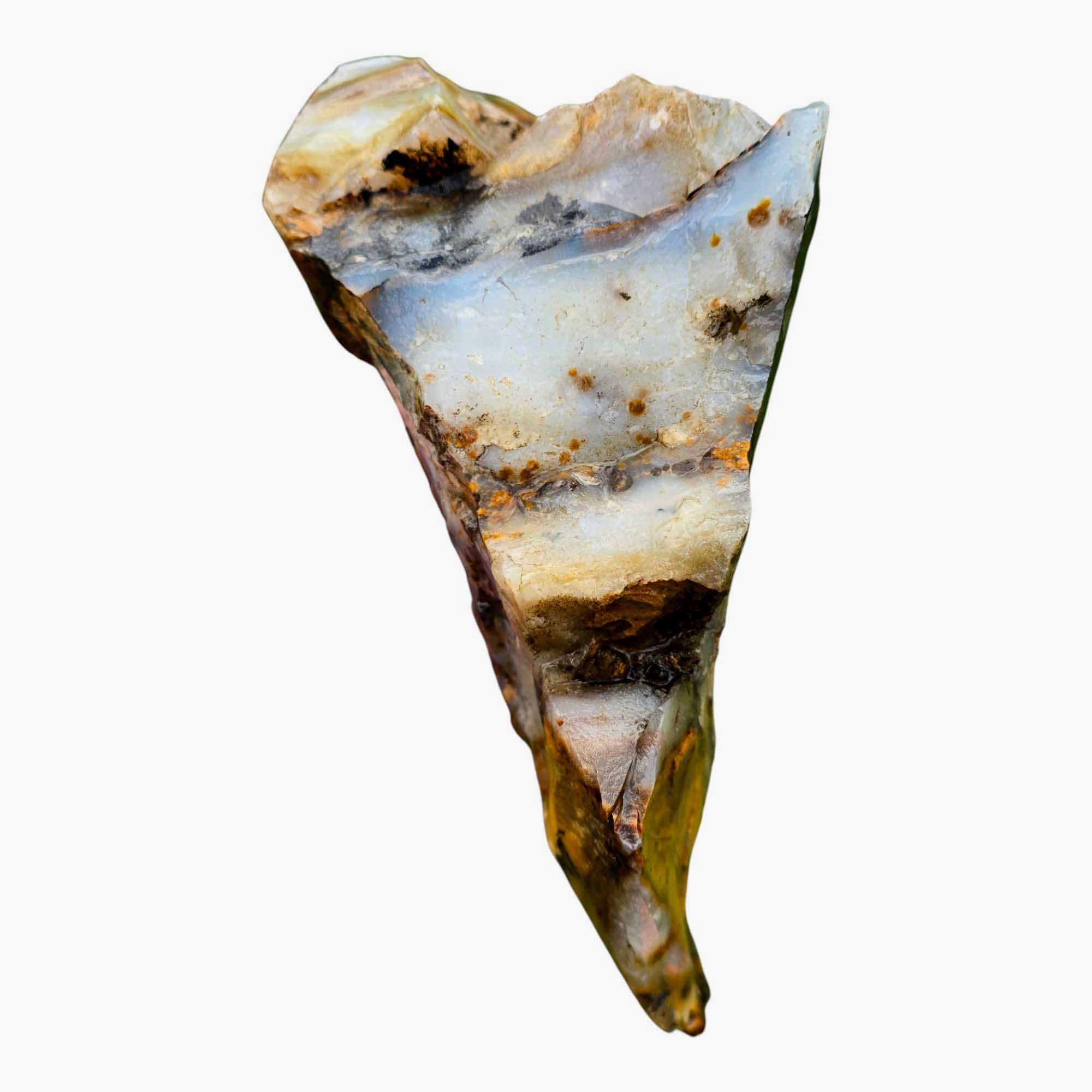 Old Stock Polka Dot Agate Blue Ice Lapidary Cutting Rough Chunk