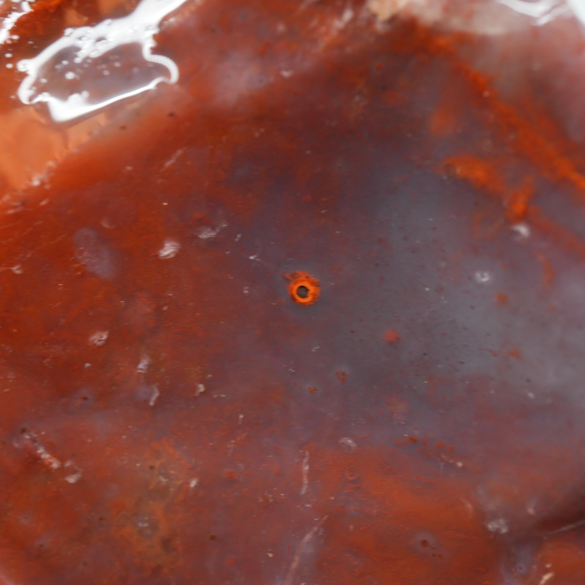 Carey Plume Agate Rough - Classic Red with Oyster Shell Pattern