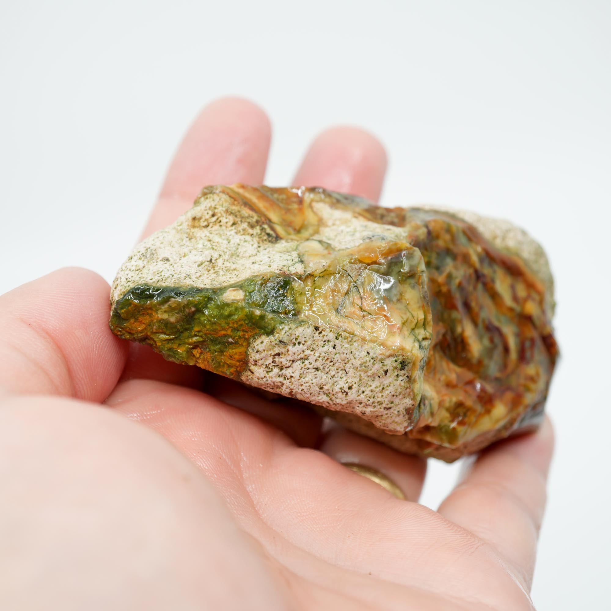 Morrisonite Jasper Rough - Old Stock Creamy Blue and Red Trimmer