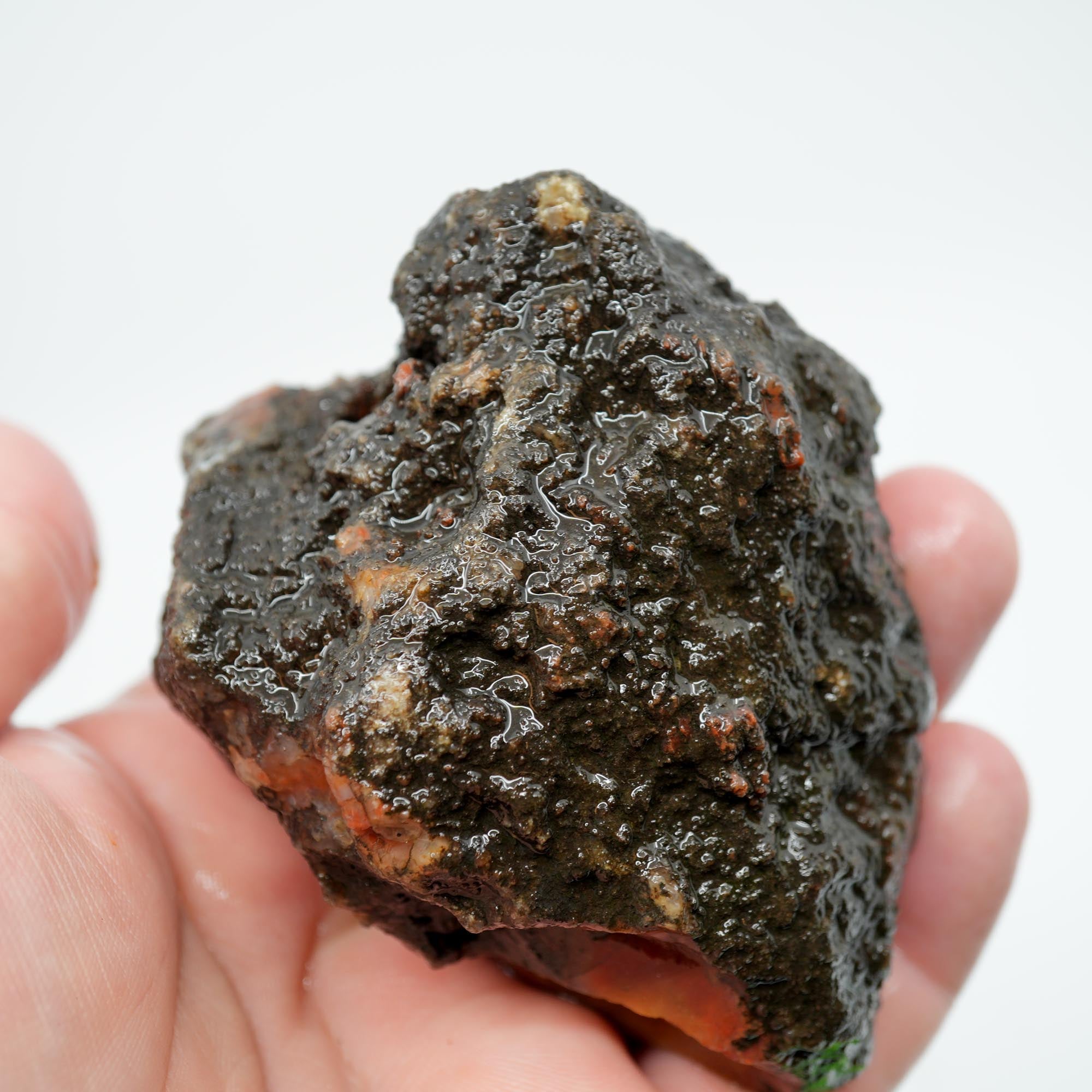 Alabama Paint Agate Rough - Golden Moss with Red Flows