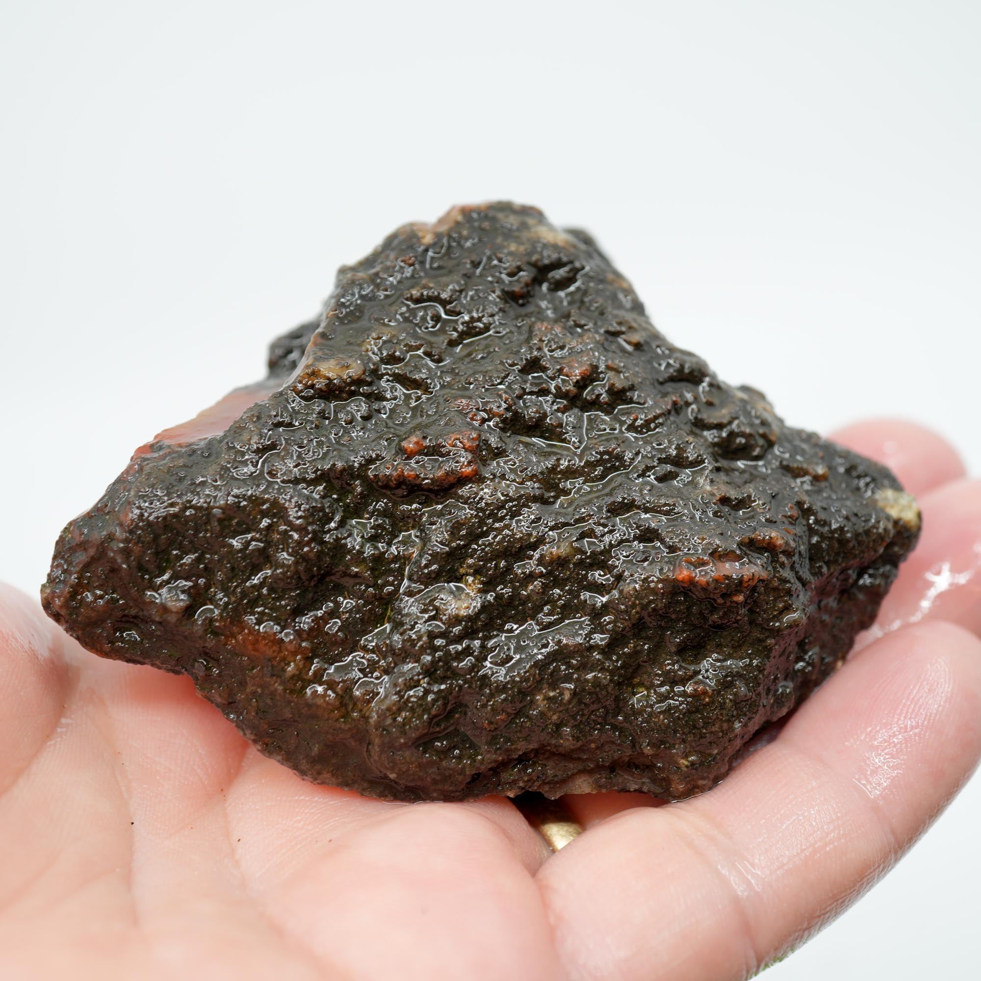 Alabama Paint Agate Rough - Golden Moss with Red Flows