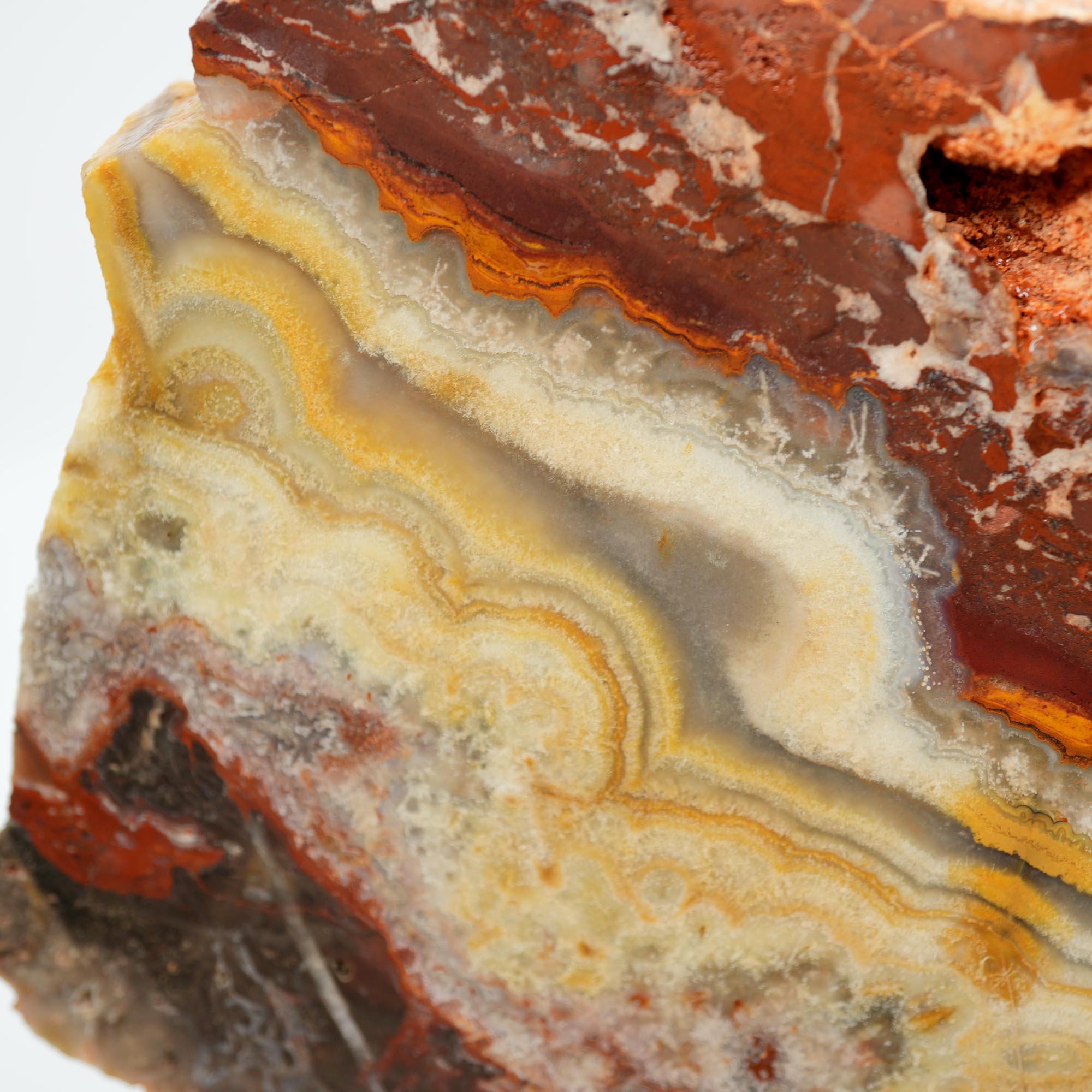 Flower of Peach Lace Agate Cut and Proven - Light Peach Smoky Block