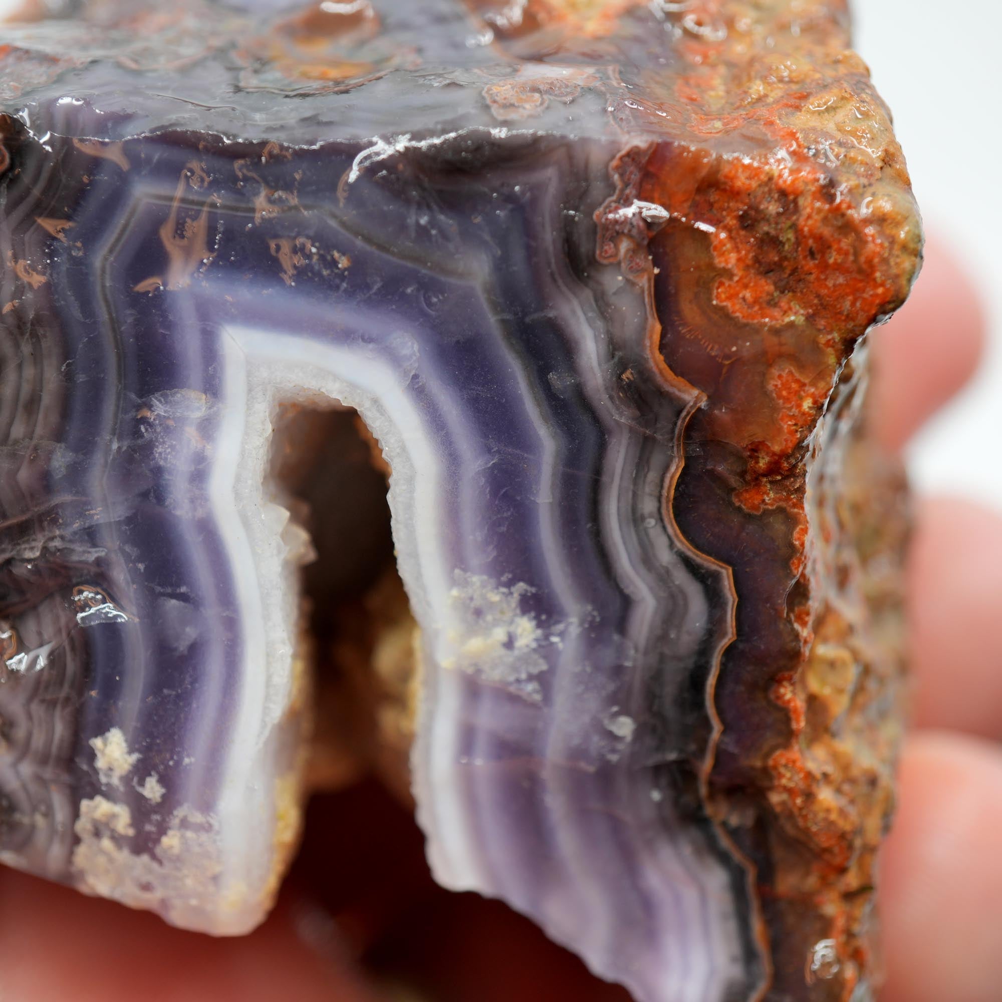 Purple Passion Agate Rough - High-Grade Deep Blue Purple Fortification