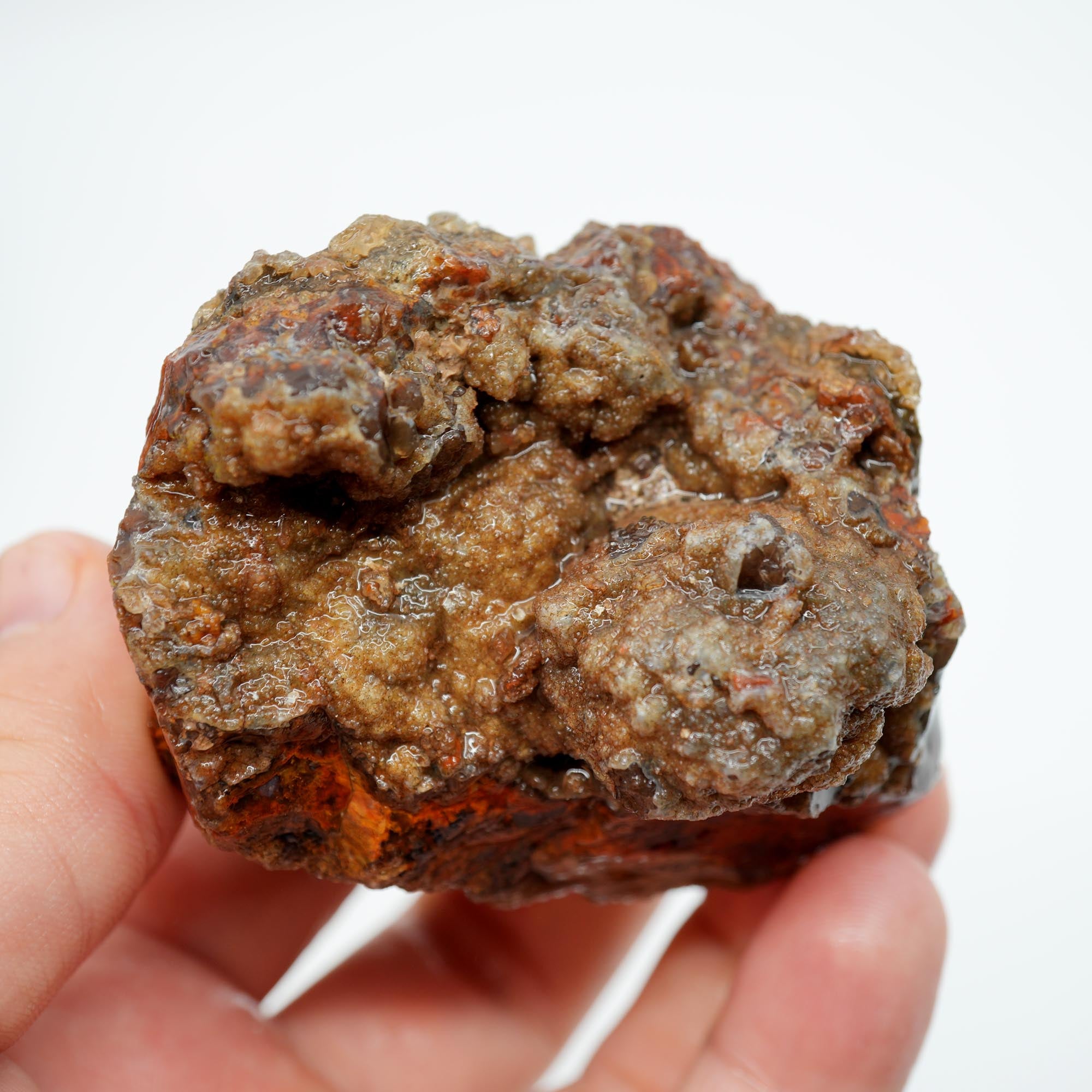 San Carlos Agate Rough - Bright Red Orange Translucent Trimmer