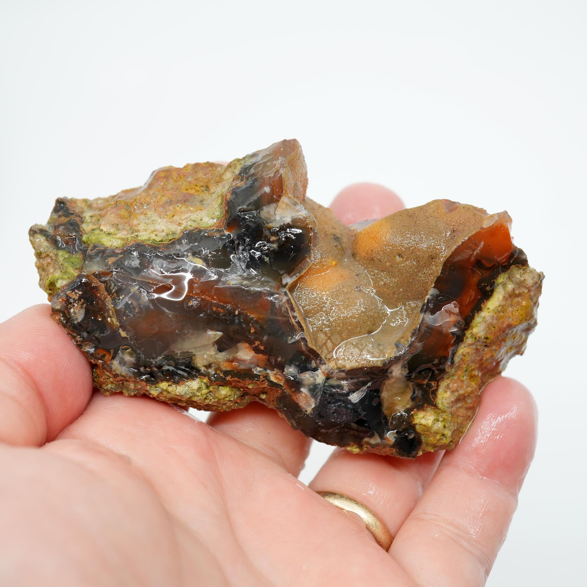 Mystery Agate Rough - Partial Thunderegg with Botryoidal Center