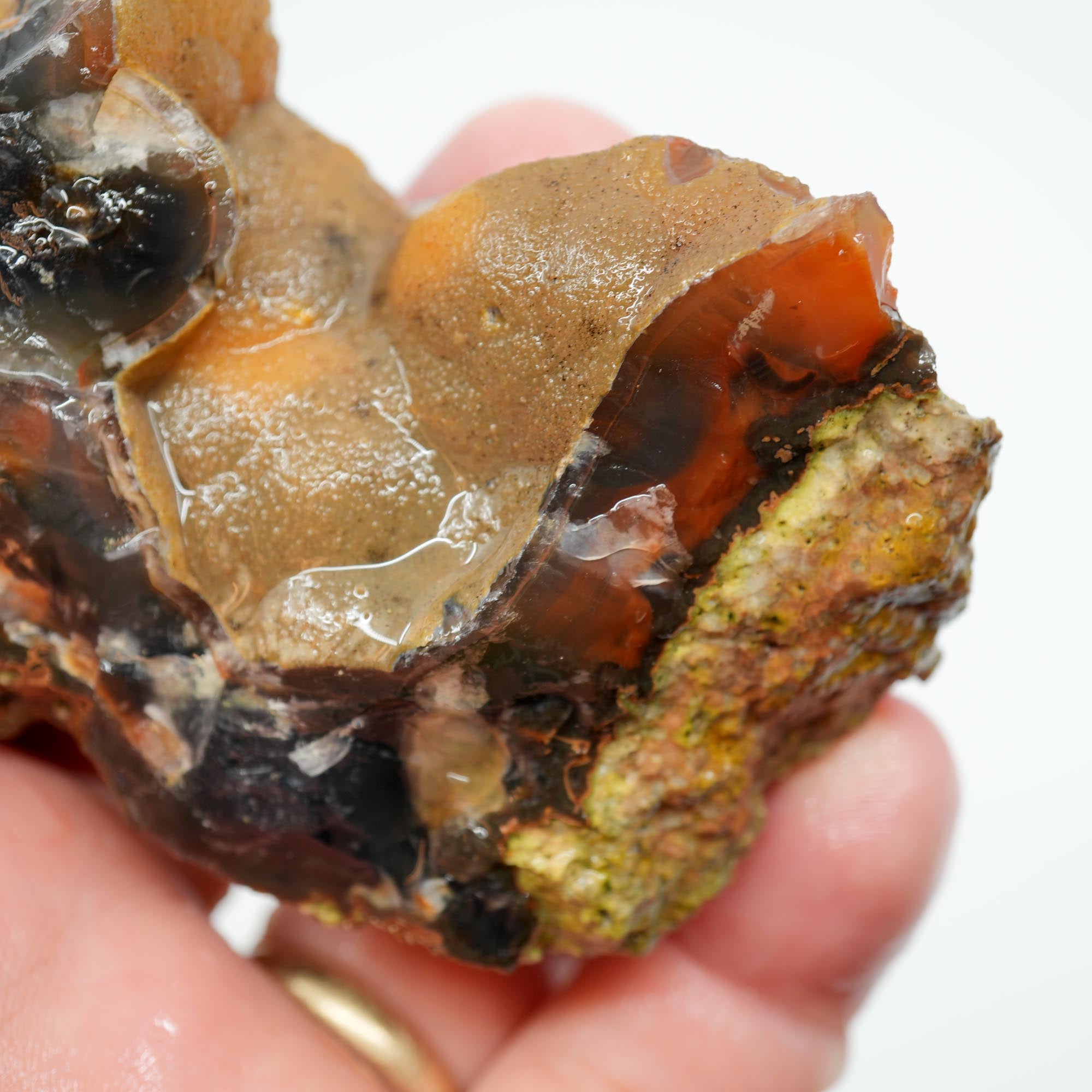 Mystery Agate Rough - Partial Thunderegg with Botryoidal Center