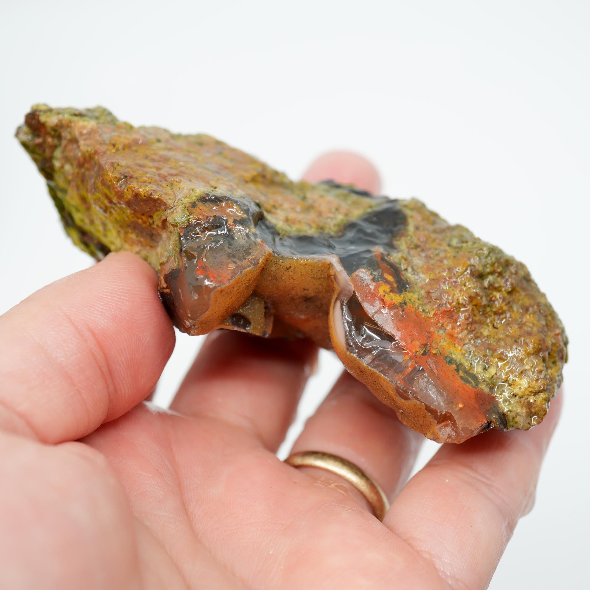 Mystery Agate Rough - Partial Thunderegg with Botryoidal Center