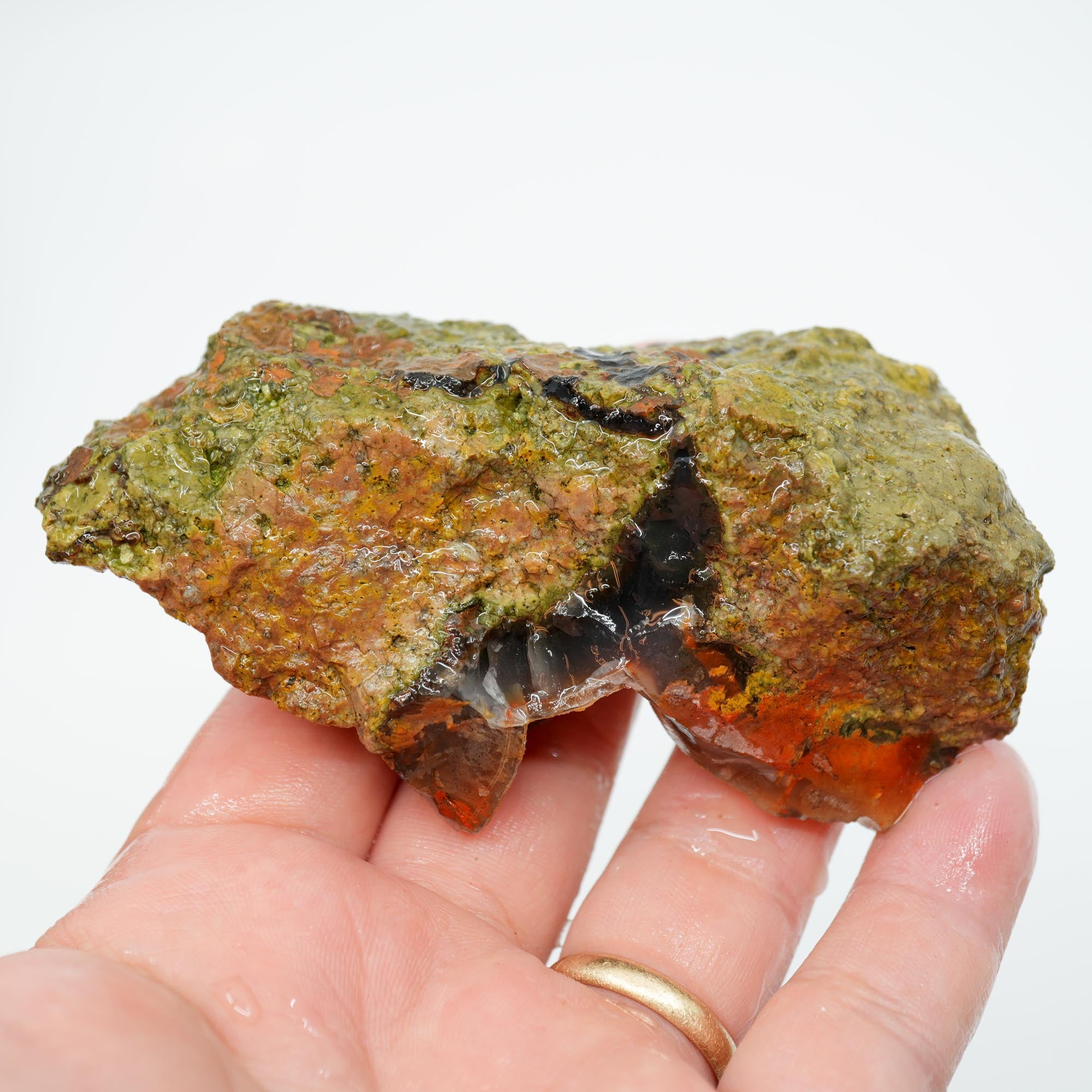 Mystery Agate Rough - Partial Thunderegg with Botryoidal Center