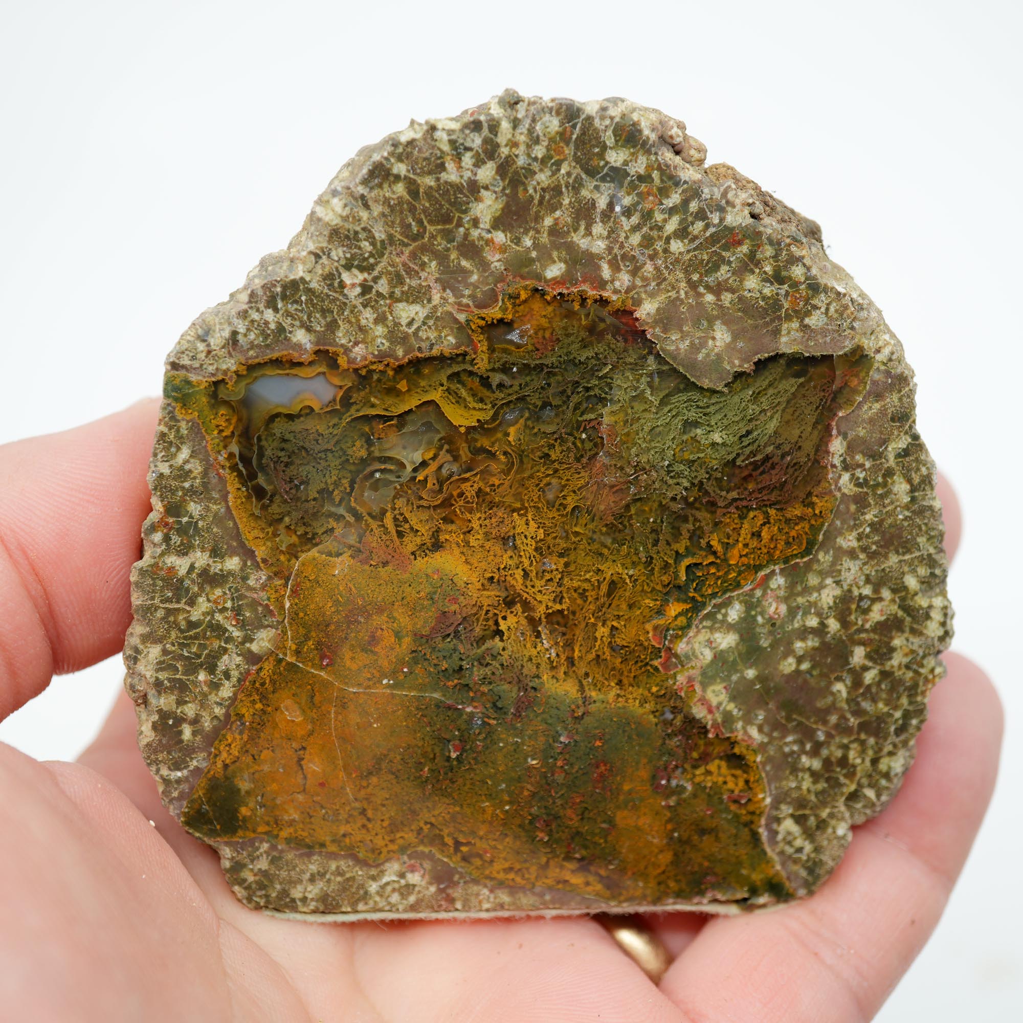 Lucky Strike Thunderegg Polished Display Specimen - Old Stock with Felt Base