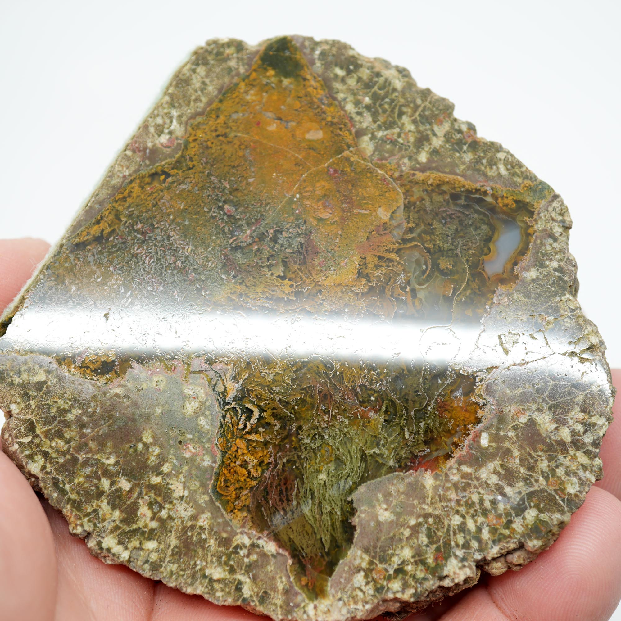 Lucky Strike Thunderegg Polished Display Specimen - Old Stock with Felt Base