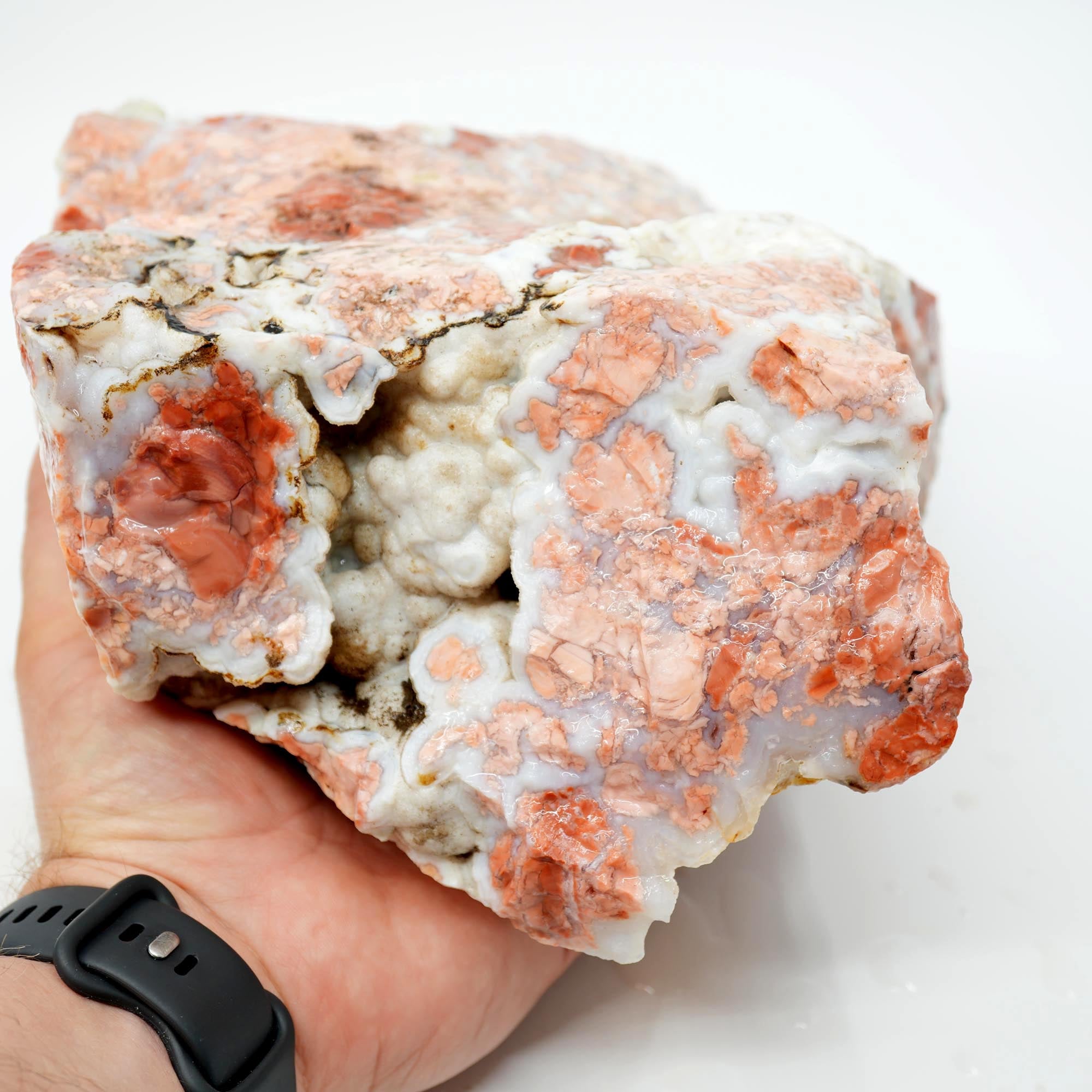 Cotton Candy Agate Rough - Large High-Grade Cutter with Grape Druzy and Breccia