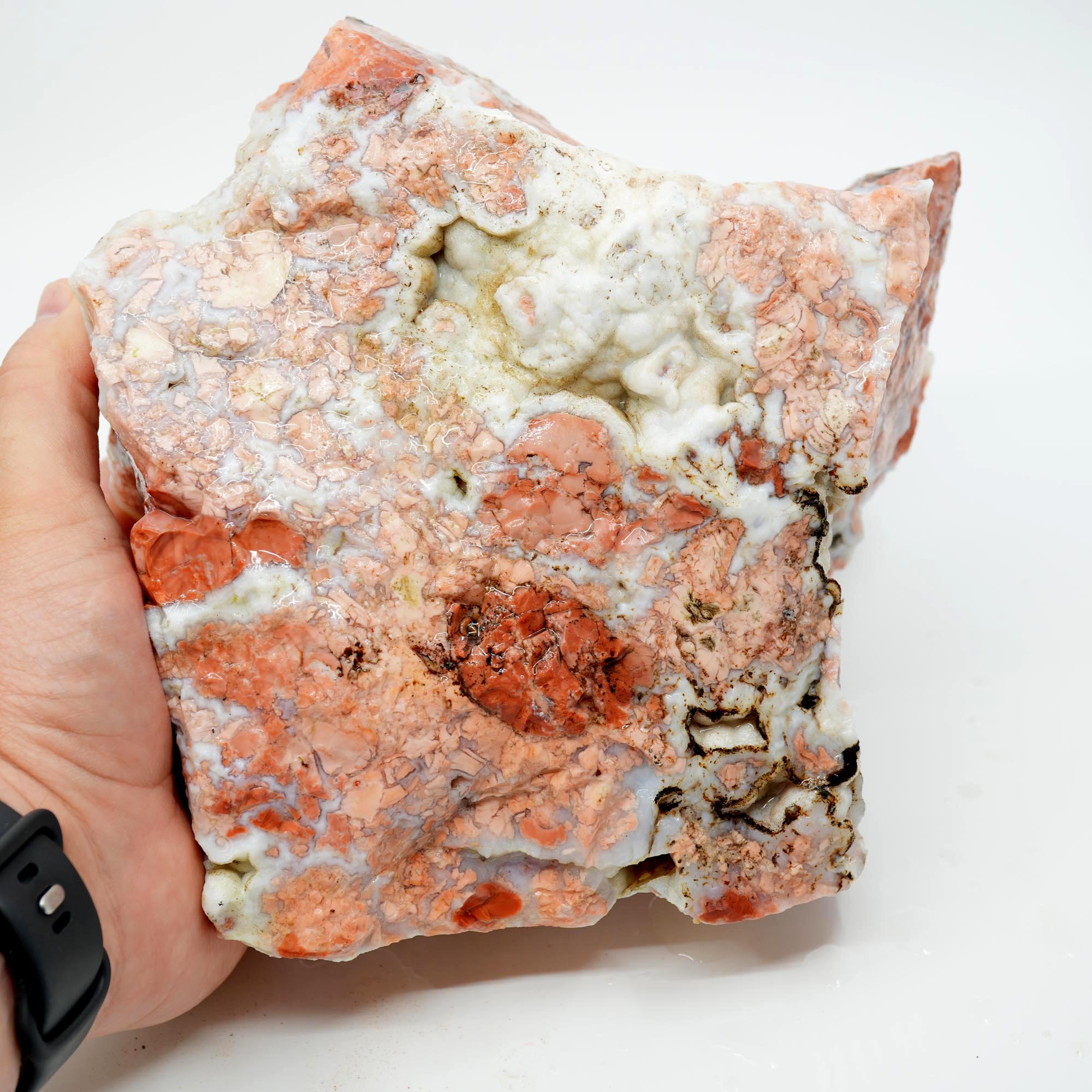 Cotton Candy Agate Rough - Large High-Grade Cutter with Grape Druzy and Breccia