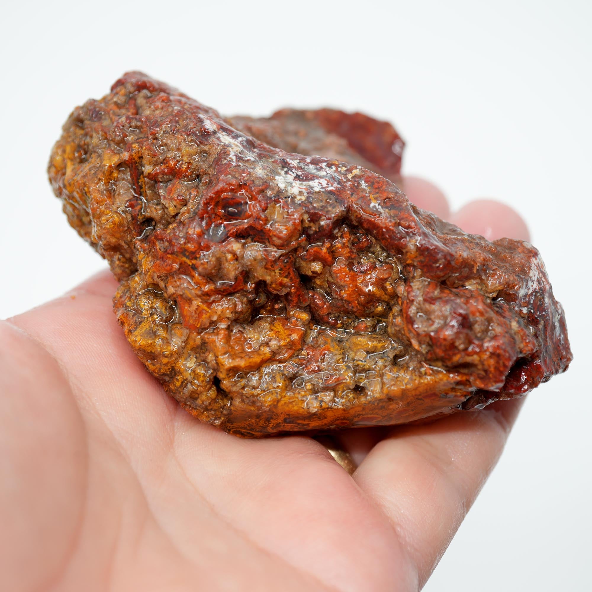 San Carlos Agate Rough - Light Golden Moss with Plume-Like Structures