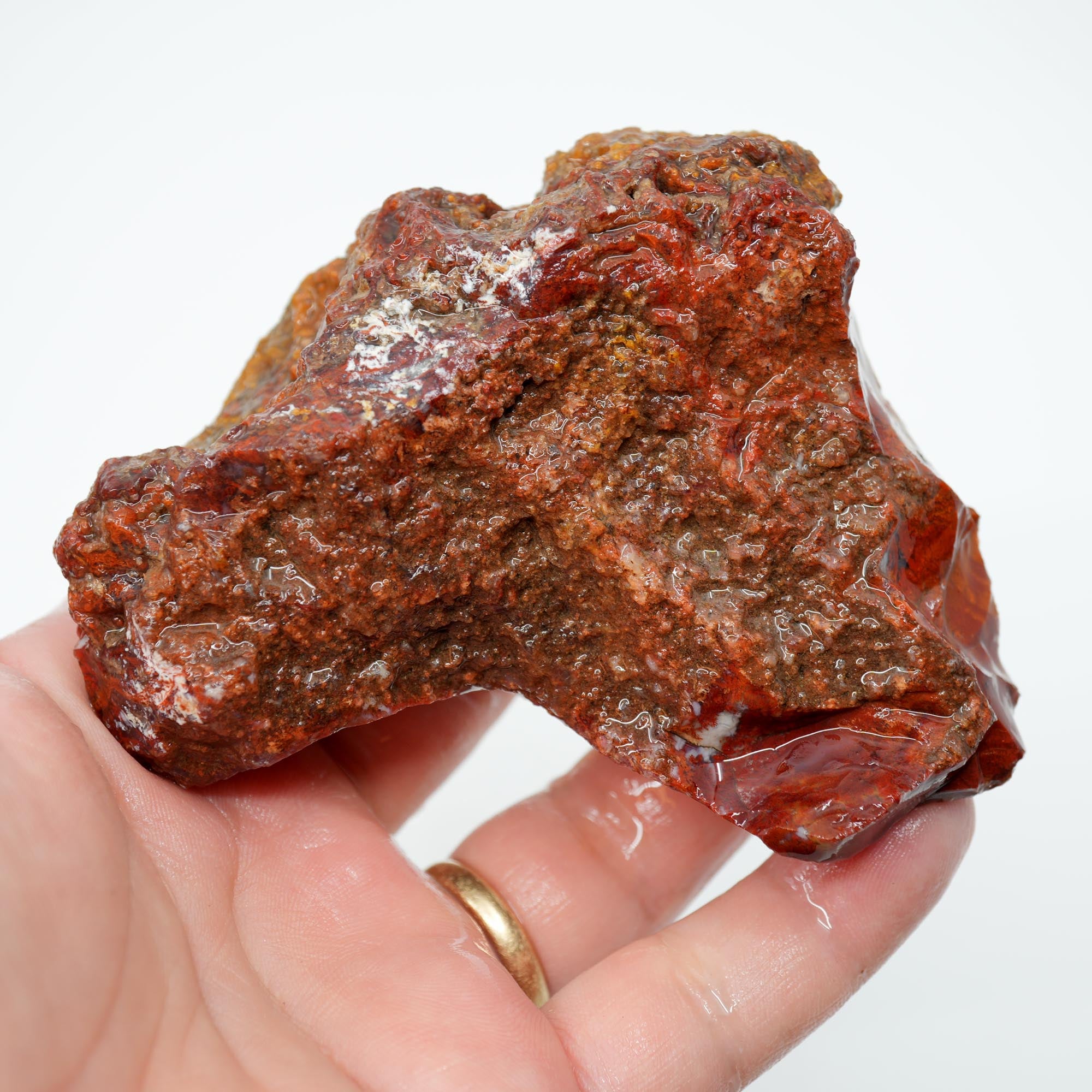 San Carlos Agate Rough - Light Golden Moss with Plume-Like Structures