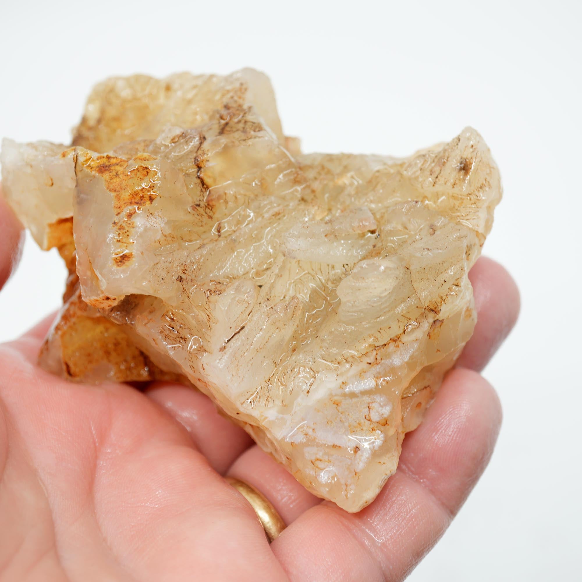 Ochoco Tube Agate Rough - Tube Corner with Angel-Wing Botryoidal Top