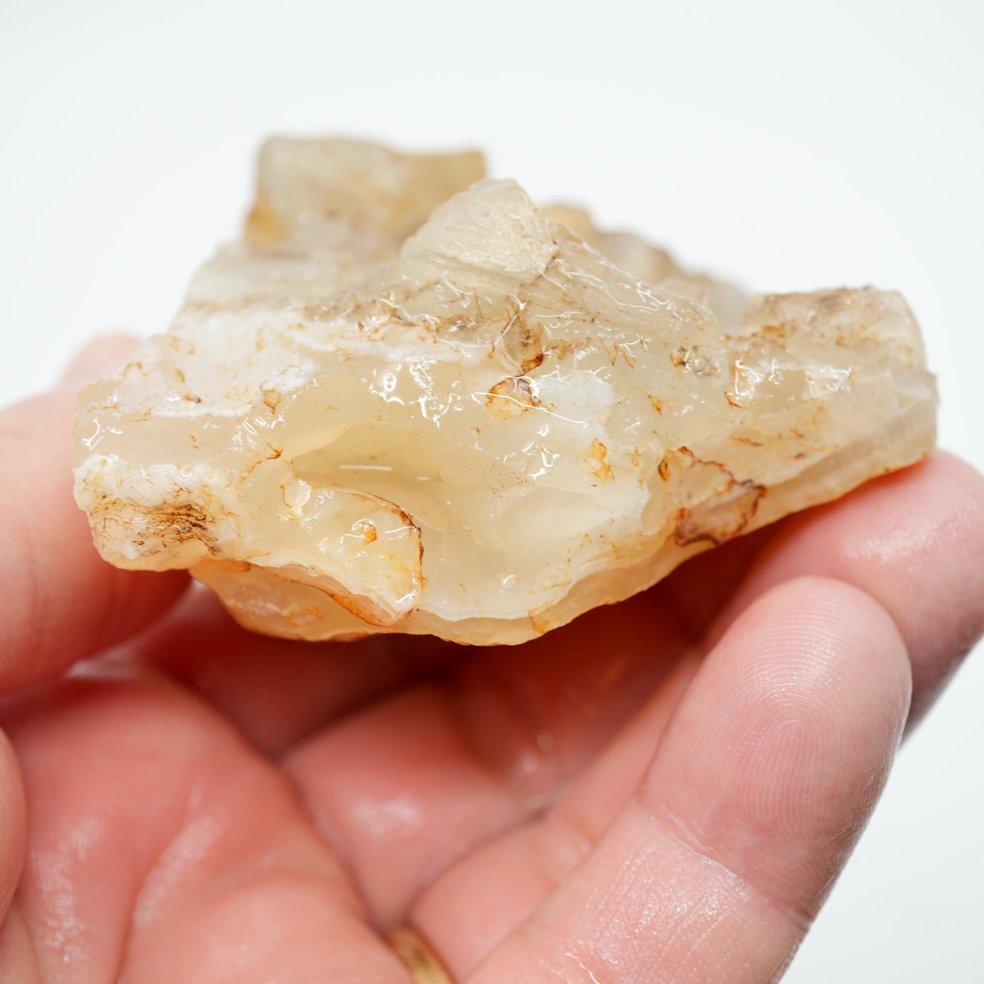 Ochoco Tube Agate Rough - Tube Corner with Angel-Wing Botryoidal Top
