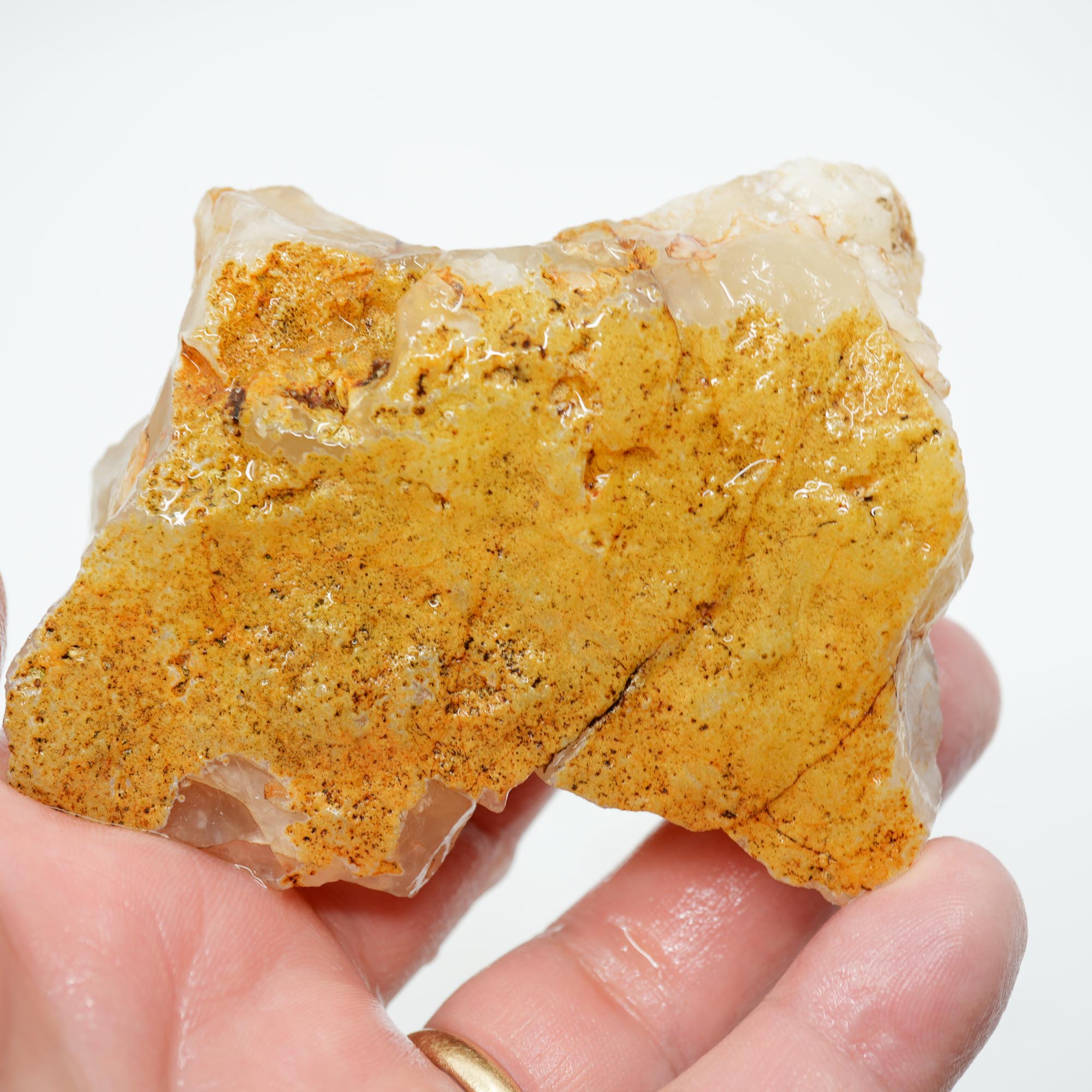 Ochoco Tube Agate Rough - Tube Corner with Angel-Wing Botryoidal Top