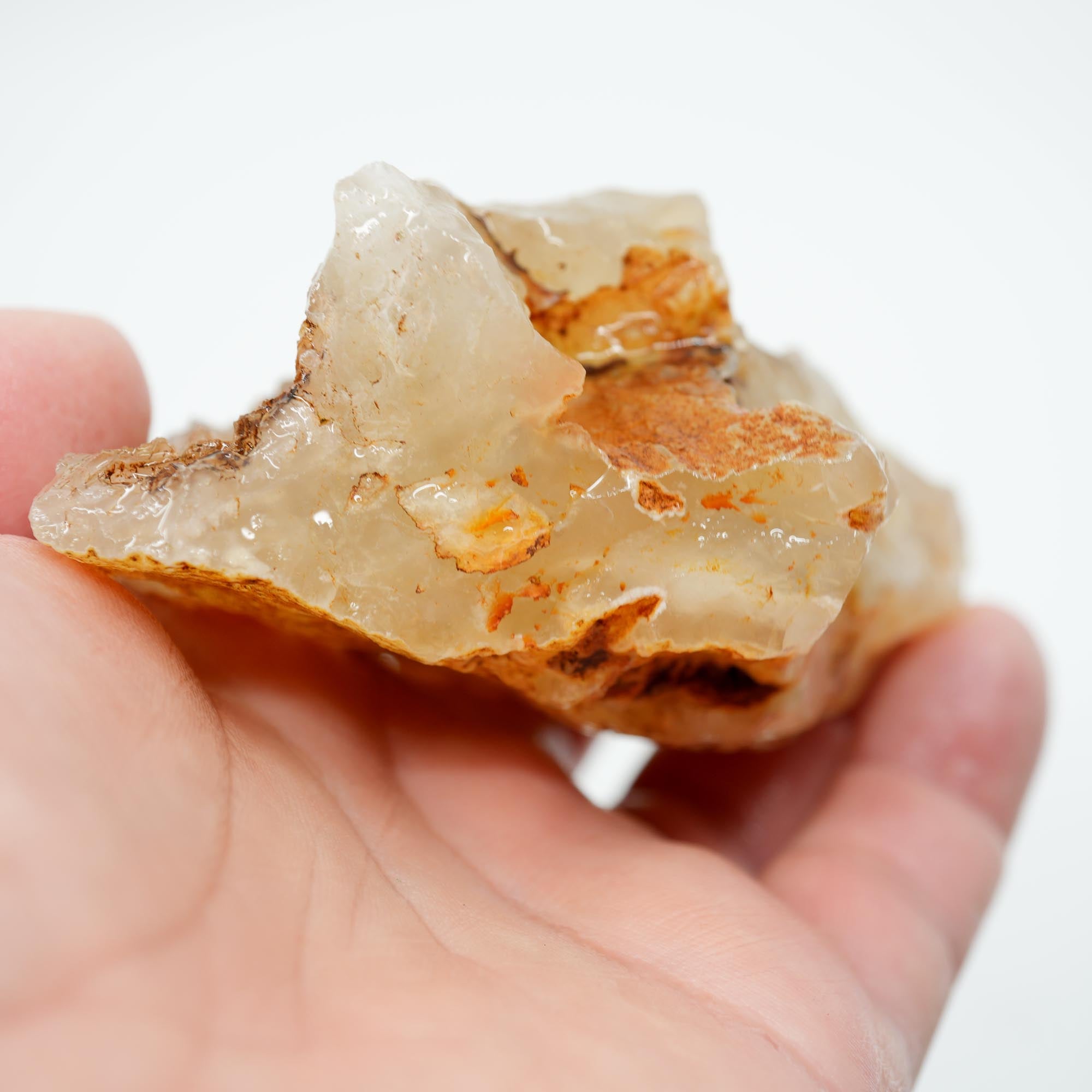 Ochoco Tube Agate Rough - Tube Corner with Angel-Wing Botryoidal Top