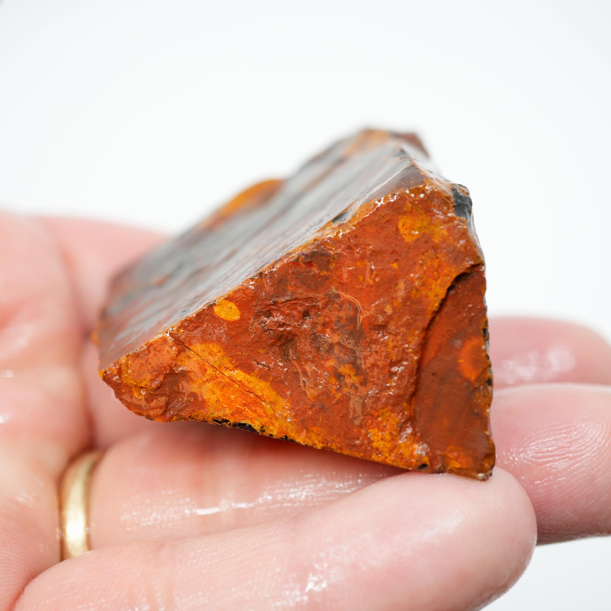 Pilbara Jasper Endcut - High-Grade Pattern on Cut Face Display