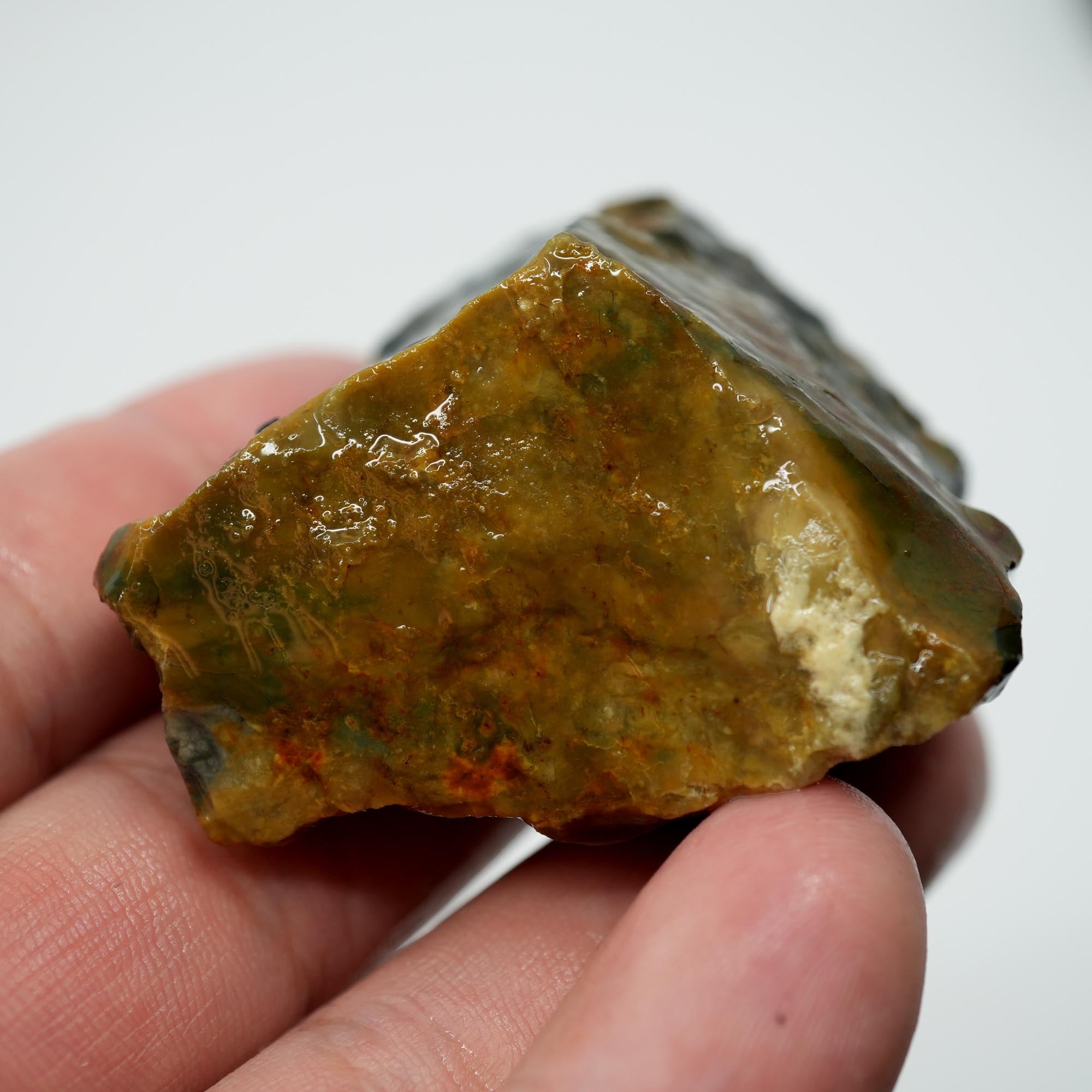 Morrisonite Jasper Trimmer - Deep Blue Creamy Tan with Gold Running Through