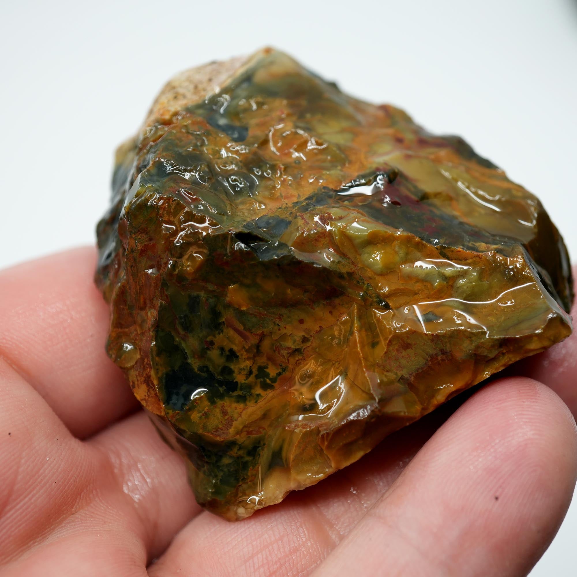 Morrisonite Jasper Trimmer - Deep Blue Creamy Tan with Gold Running Through