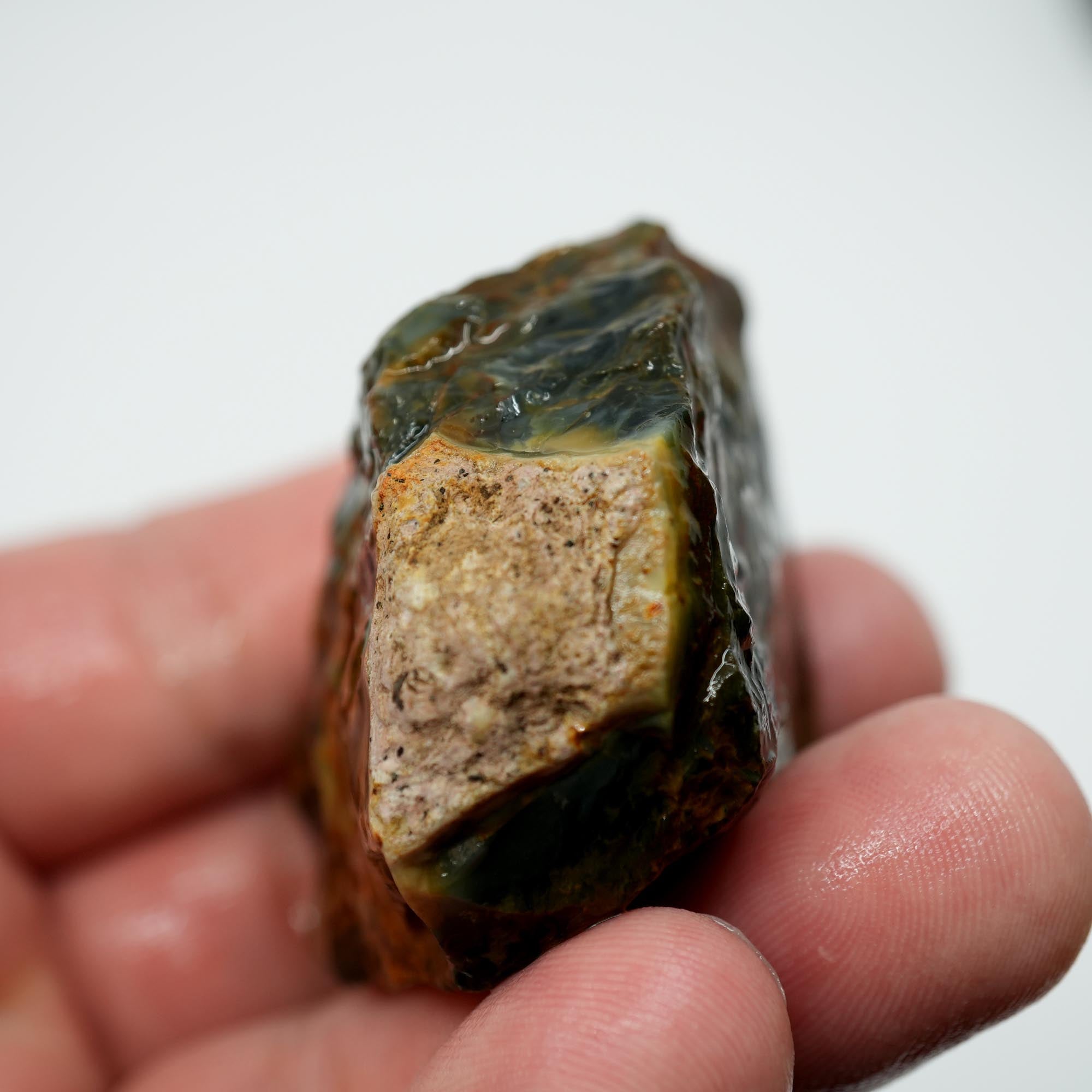 Morrisonite Jasper Trimmer - Deep Blue Creamy Tan with Gold Running Through