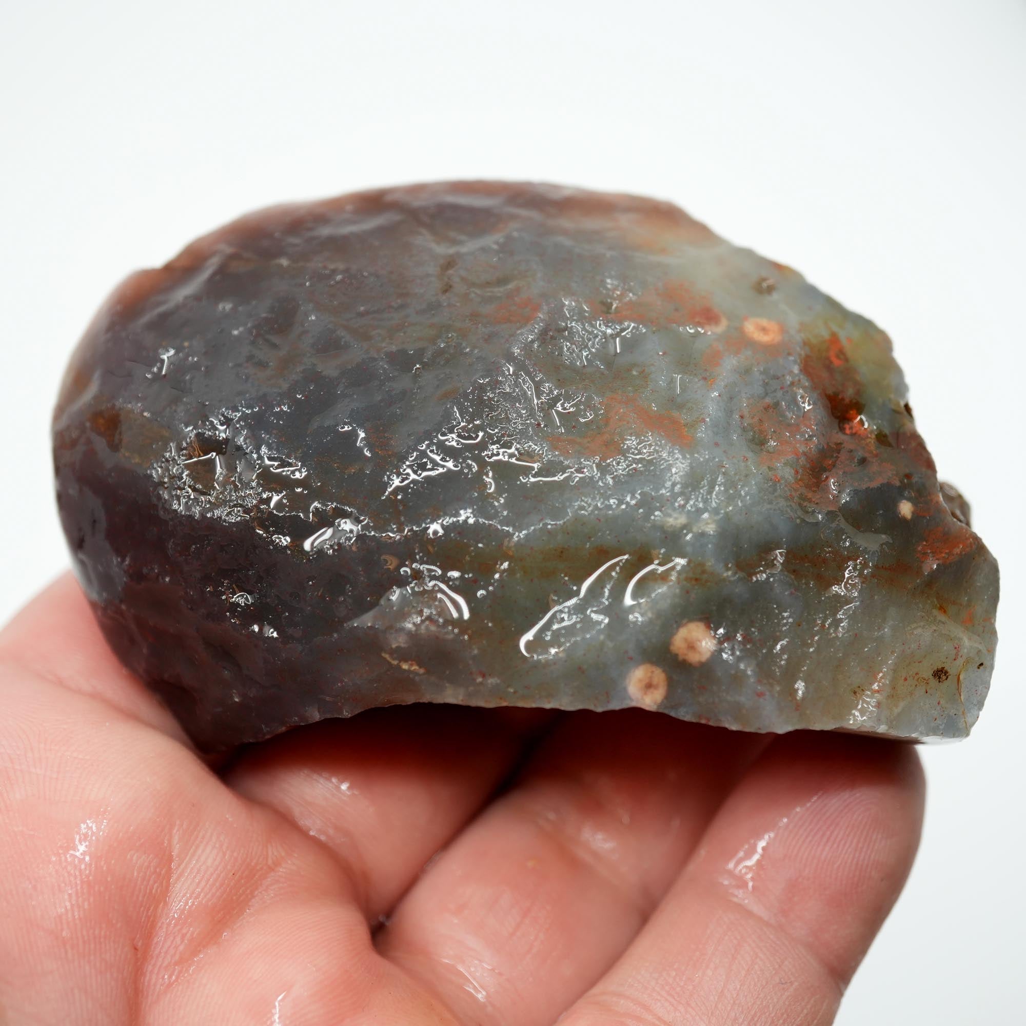 Botswana Agate Rough - Old Stock Deep Blue with Well-Defined Shadow Lines