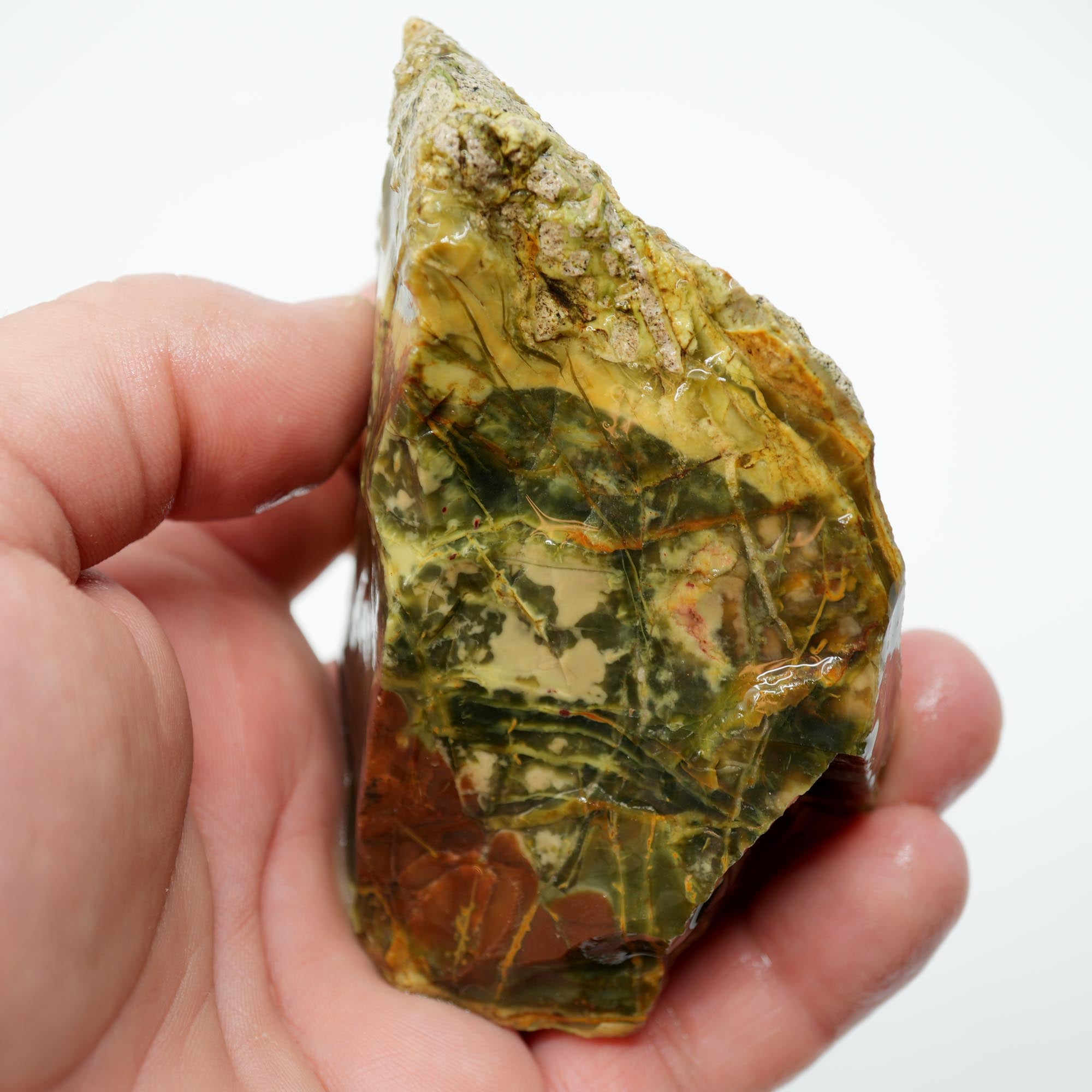 Morrisonite Jasper Rough - Old Stock Dark Green Purple with Iconic Flowing Pattern