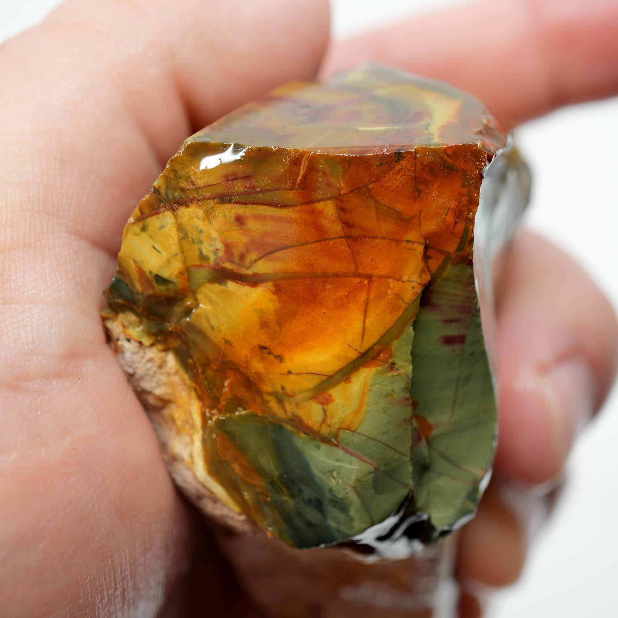 Morrisonite Jasper Rough - Cool Blue Pink with Orbicular Structures Display Trimmer