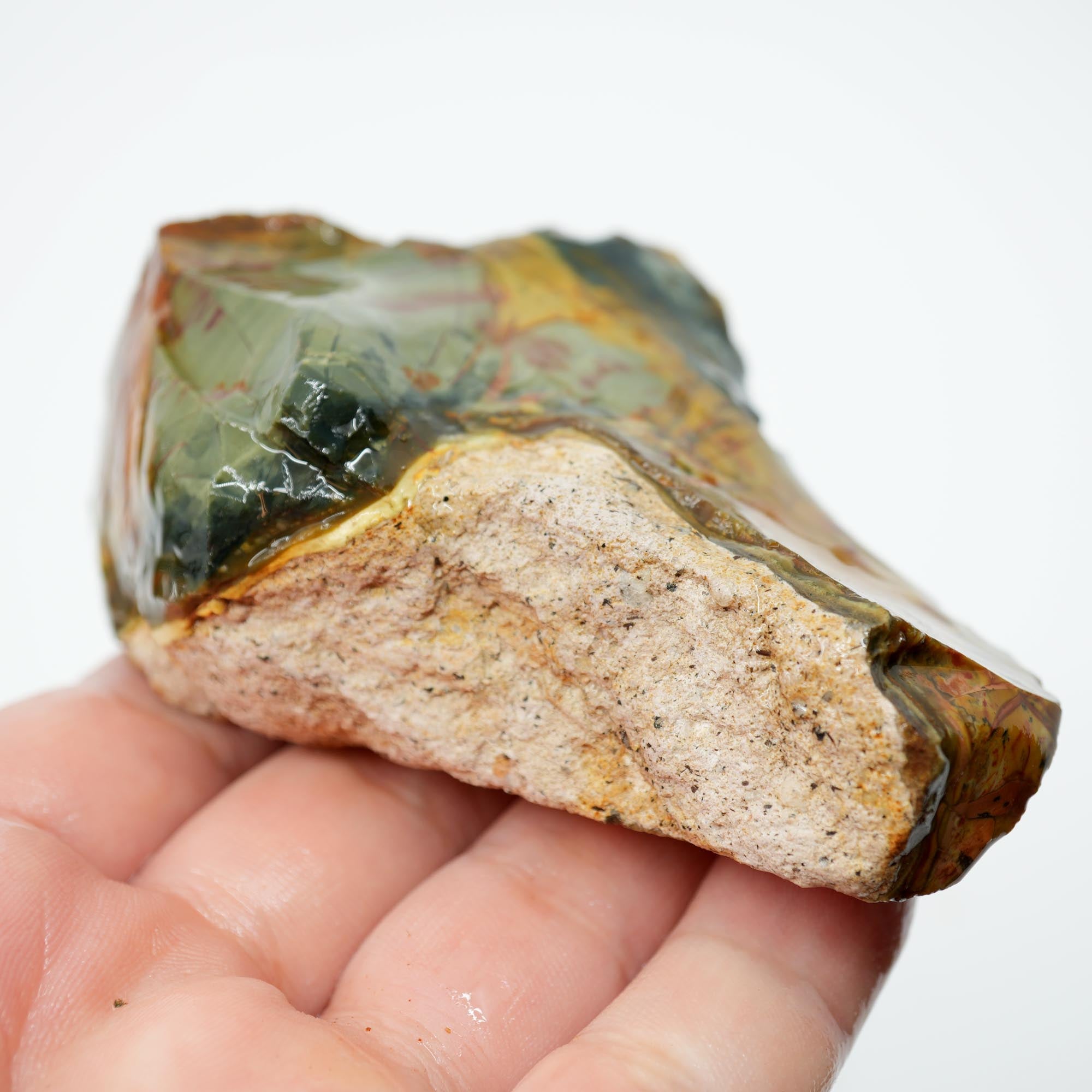 Morrisonite Jasper Rough - Cool Blue Pink with Orbicular Structures Display Trimmer