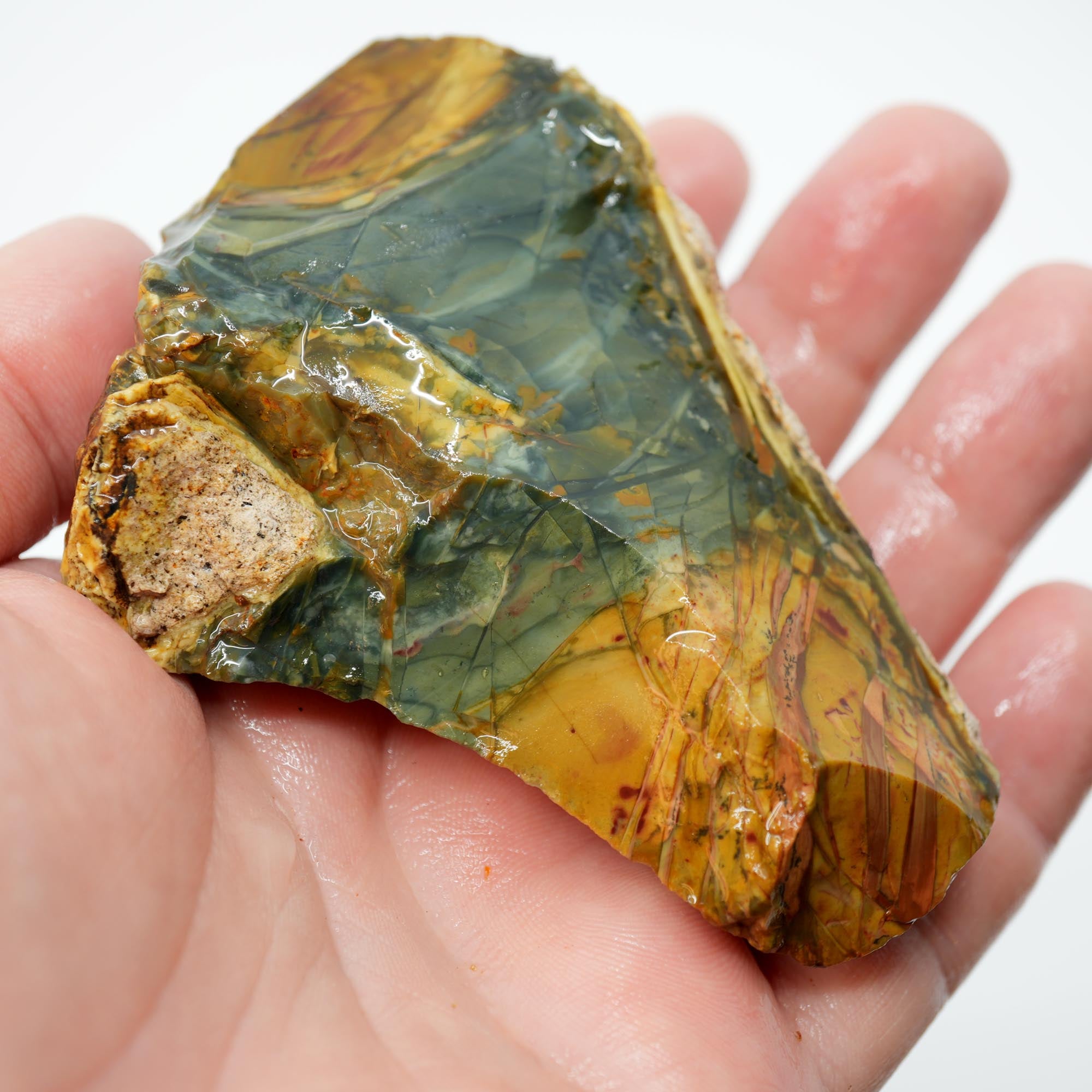 Morrisonite Jasper Rough - Cool Blue Pink with Orbicular Structures Display Trimmer