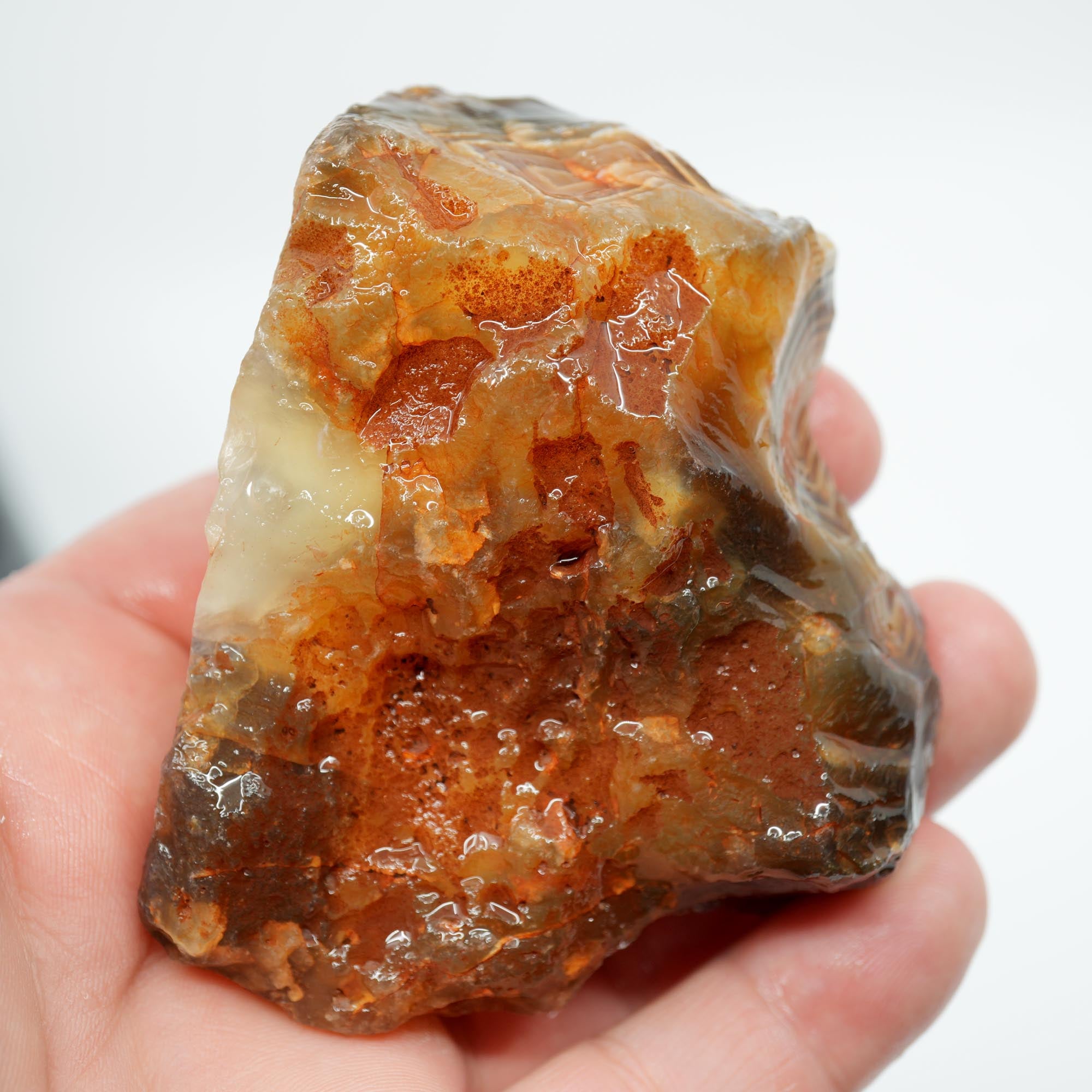 Botswana Agate Rough - Old Stock Fortification with Deep Blue Trimmer