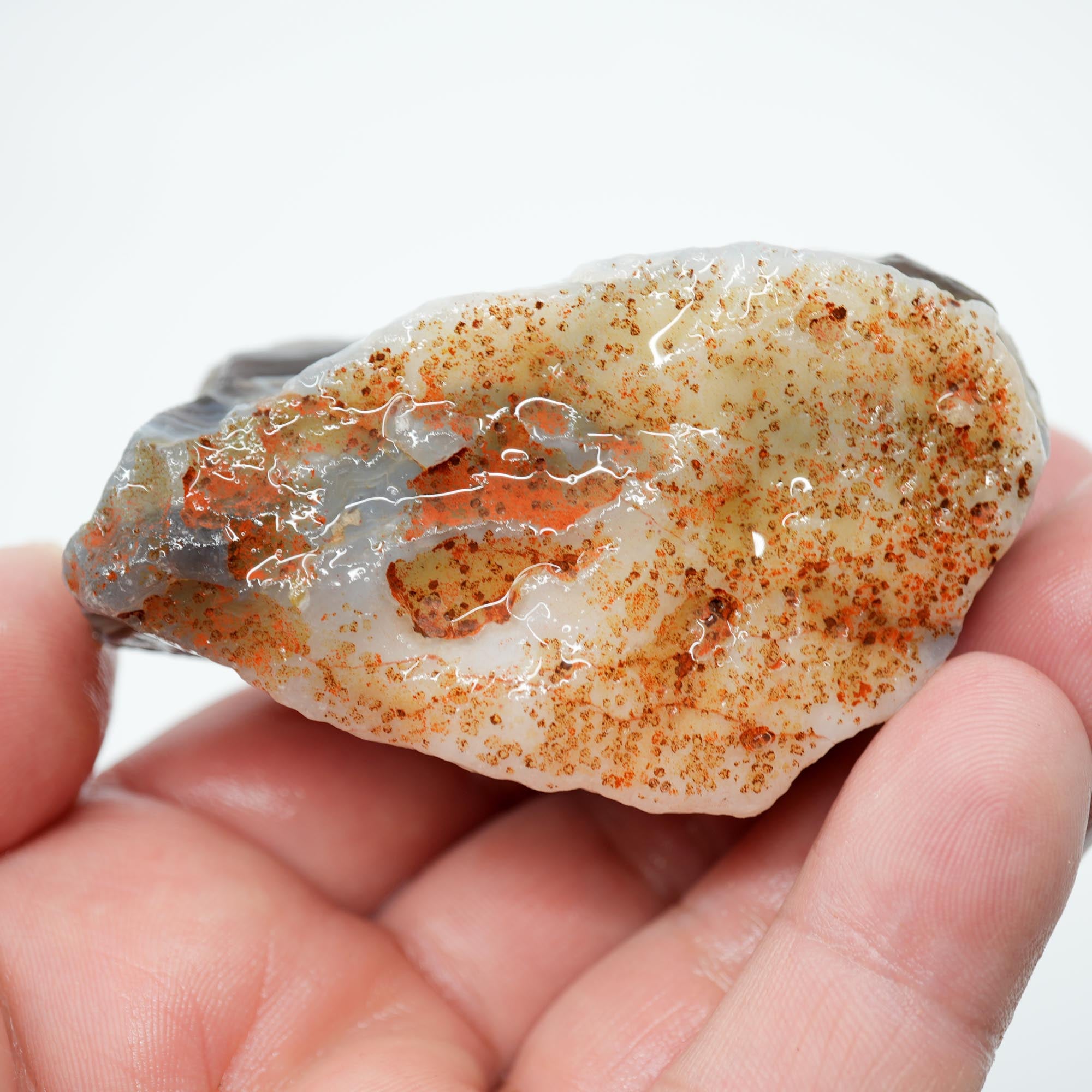 Botswana Agate Rough - Old Stock Blue Shadow Banding Trimmer