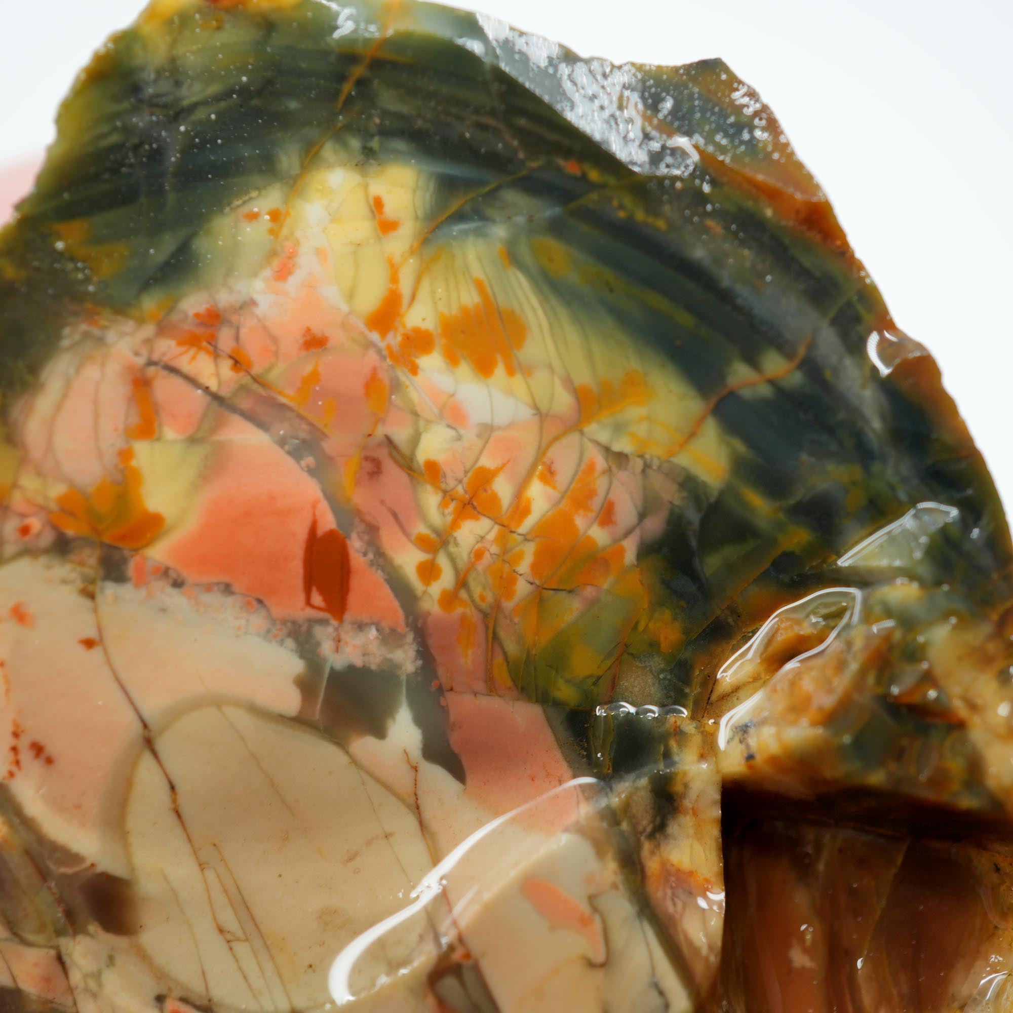 Morrisonite Jasper Rough - High-Grade Orbicular Pink and Blue Free-Form Cab Piece