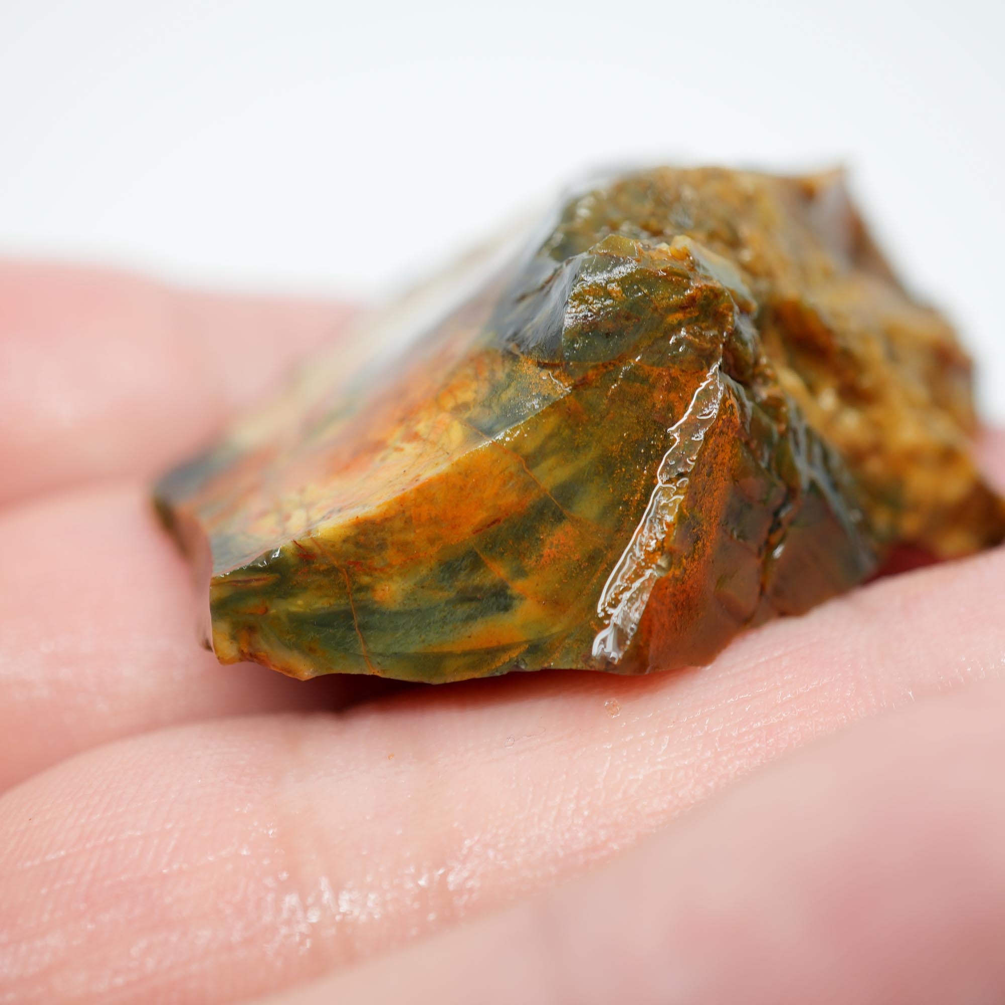 Morrisonite Jasper Rough - High-Grade Orbicular Pink and Blue Free-Form Cab Piece