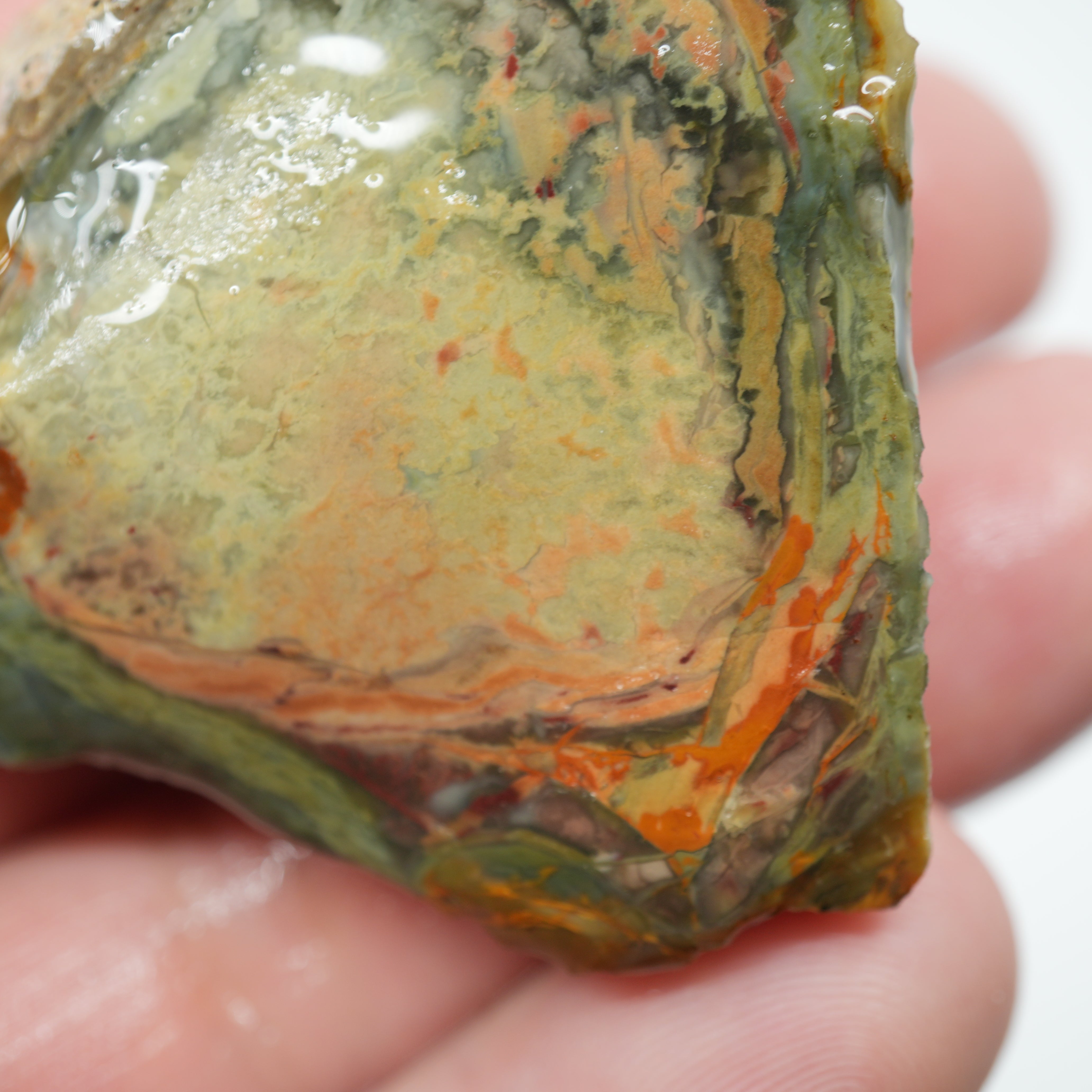 Morrisonite Jasper Rough - Green Jasper with Rolling Hills Pattern