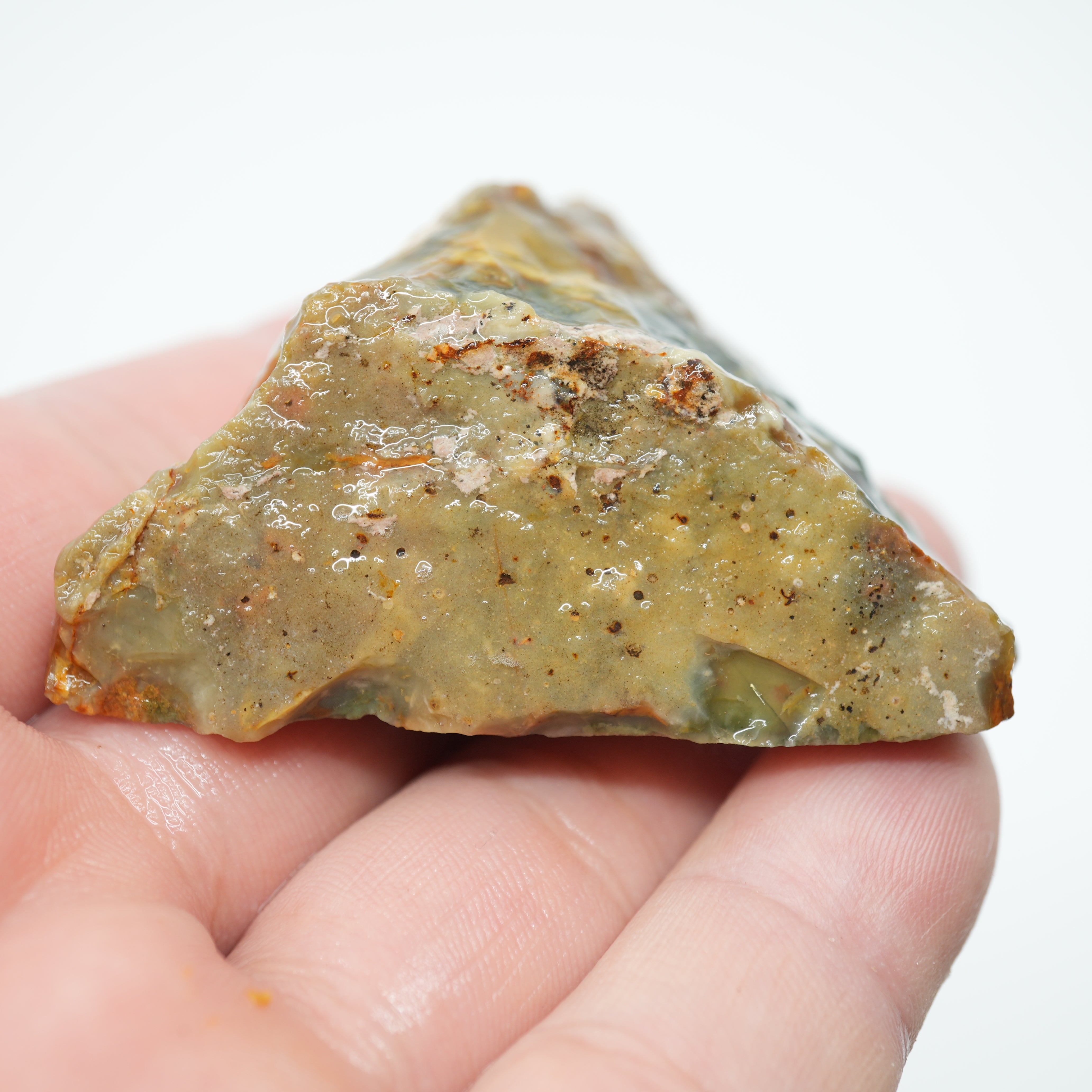 Morrisonite Jasper Rough - Green Jasper with Rolling Hills Pattern