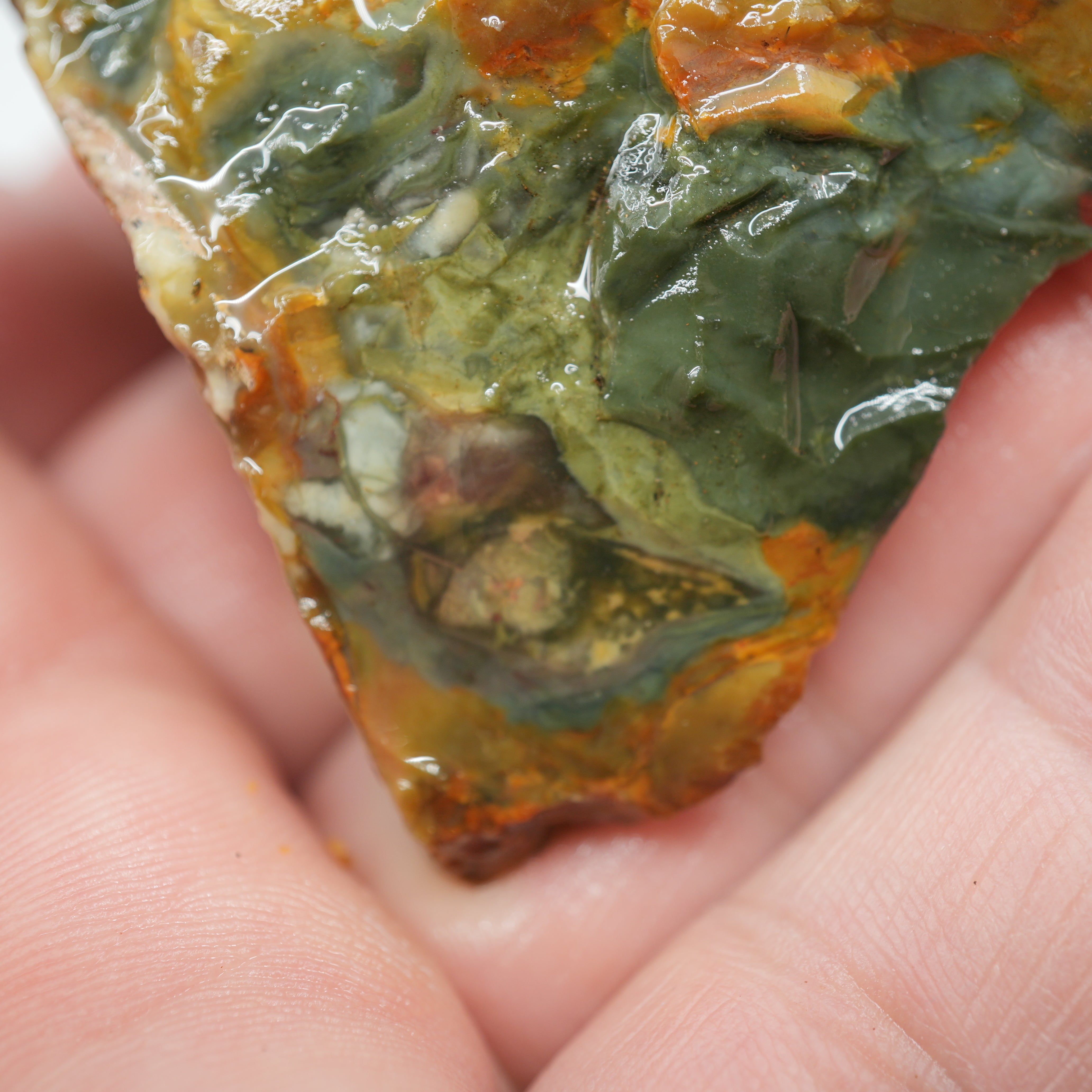 Morrisonite Jasper Rough - Green Jasper with Rolling Hills Pattern