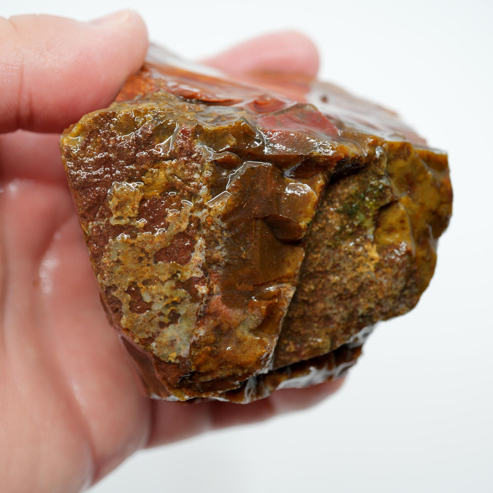 Mystery Jasper Rough - Sunset Colors Flowing Pattern Old Stock