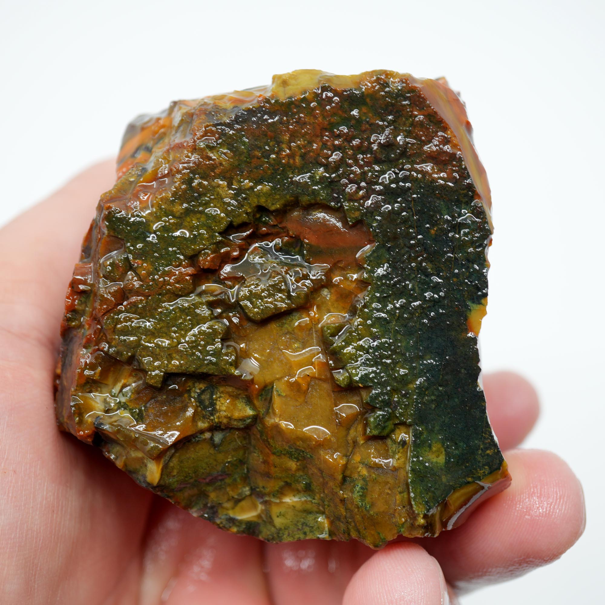 Mystery Jasper Rough - Sunset Colors Flowing Pattern Old Stock