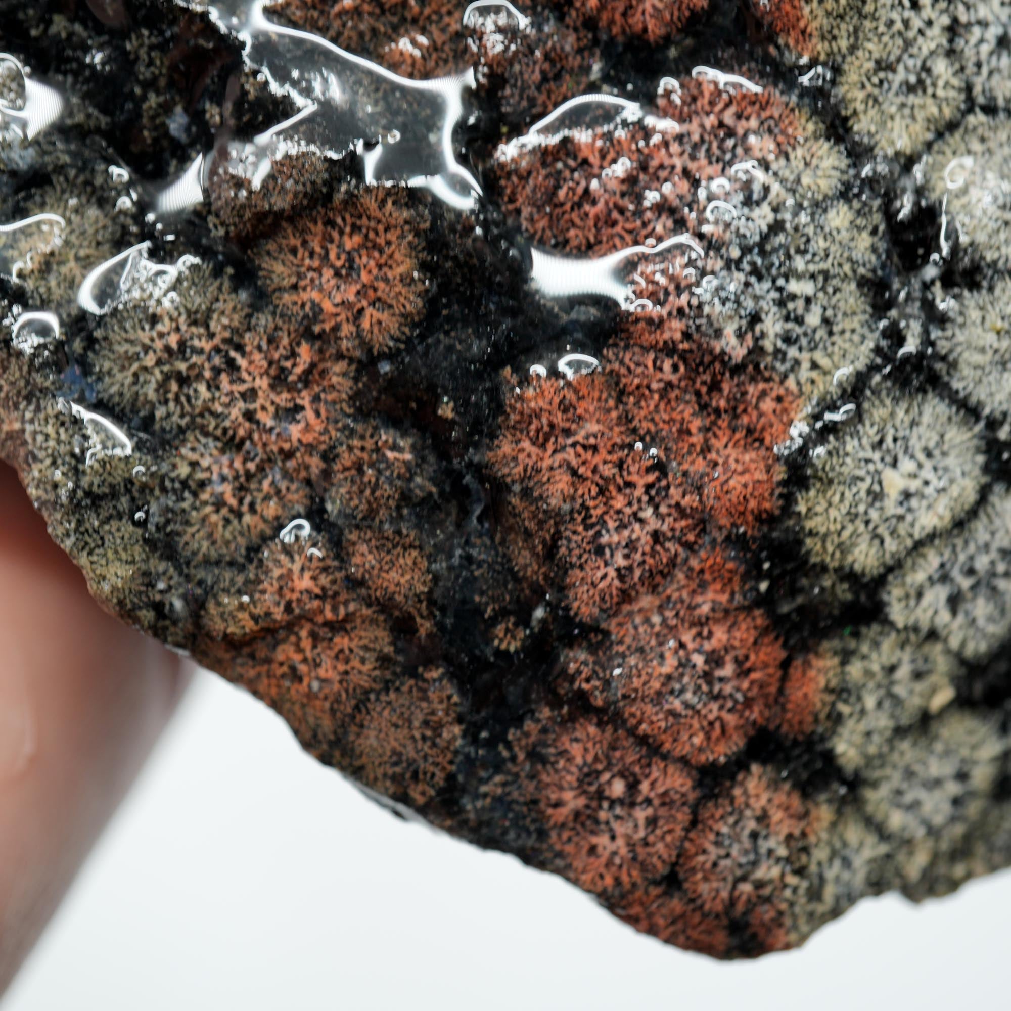 Flower Obsidian Rough - Flower Pattern Red Streak High Grade