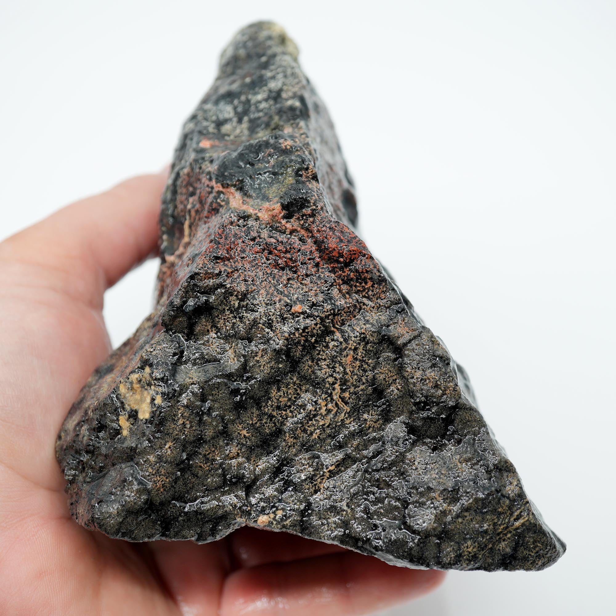 Flower Obsidian Rough - Flower Pattern Red Streak High Grade