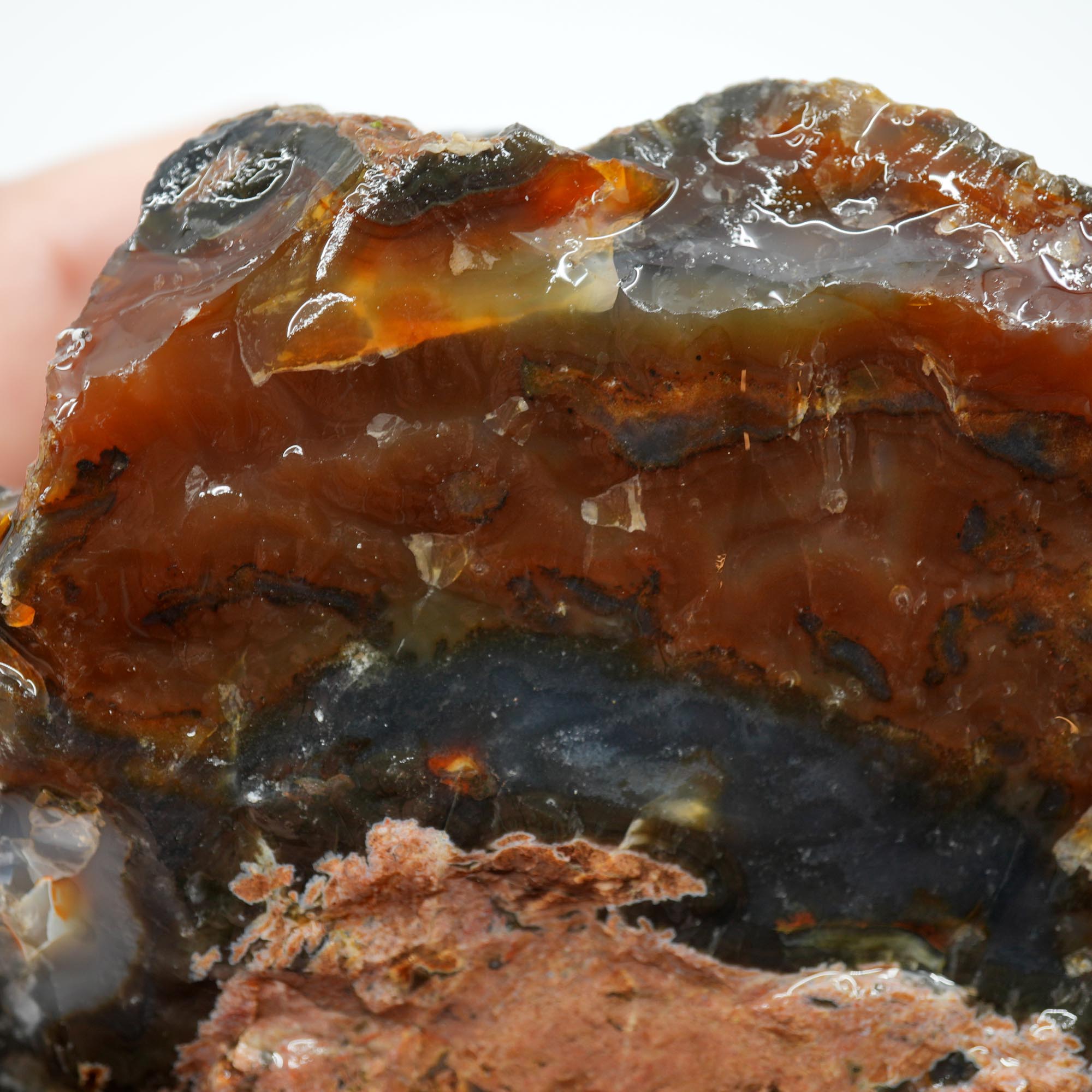 Brazilian Agate Rough - Deep Blue Carnelian Meaty Old Stock