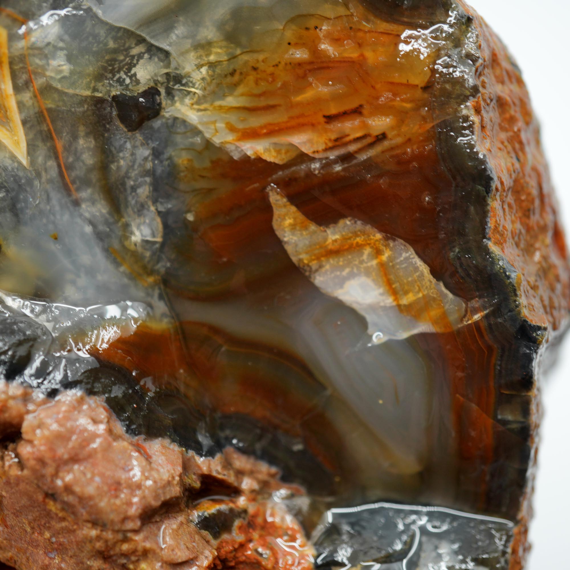 Brazilian Agate Rough - Deep Blue Carnelian Meaty Old Stock