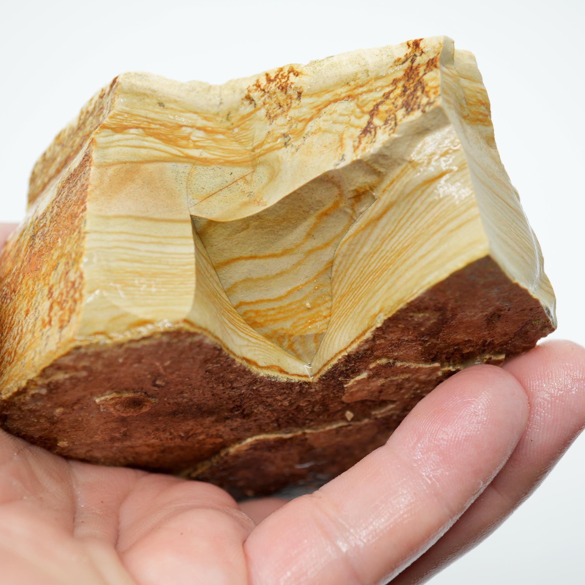Arroyo Picture Jasper Rough - Rolling Hills Oasis Valley Scene