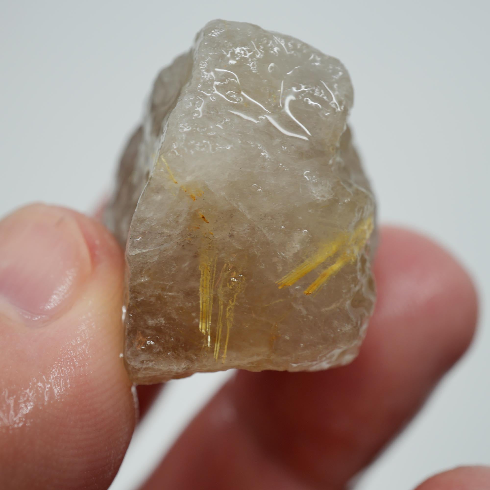 Rutilated Quartz - Golden Flash Rutile - Brazil Crystal Specimen