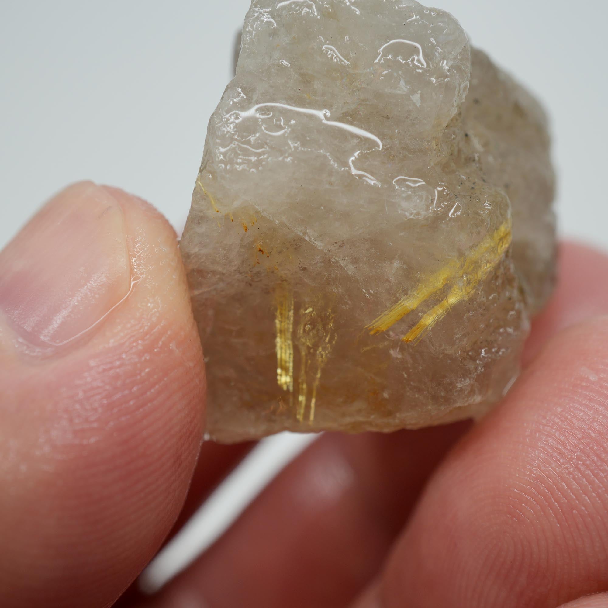 Rutilated Quartz - Golden Flash Rutile - Brazil Crystal Specimen