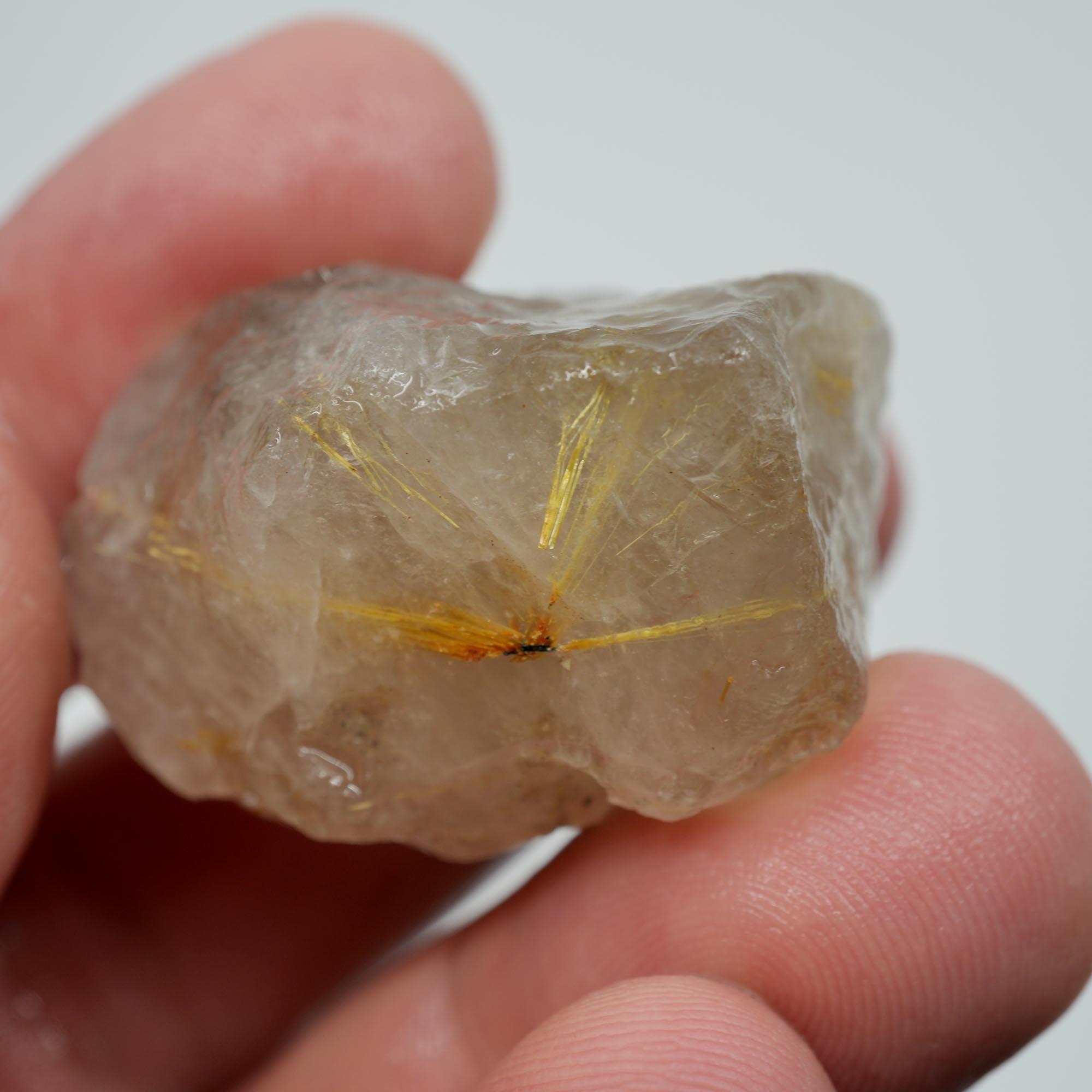 Rutilated Quartz - Golden Flash Rutile - Brazil Crystal Specimen